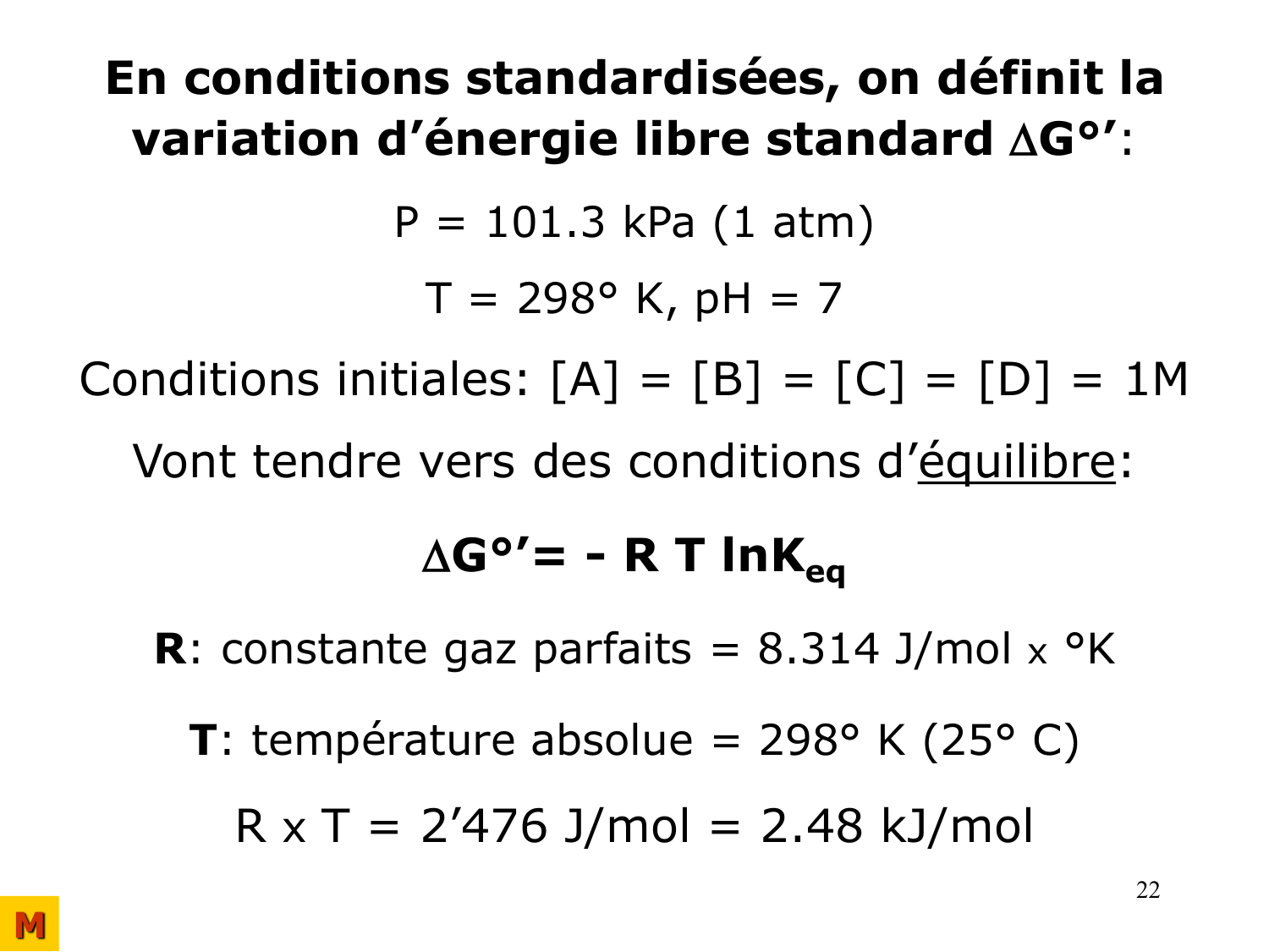 Bioénergétique page 22
