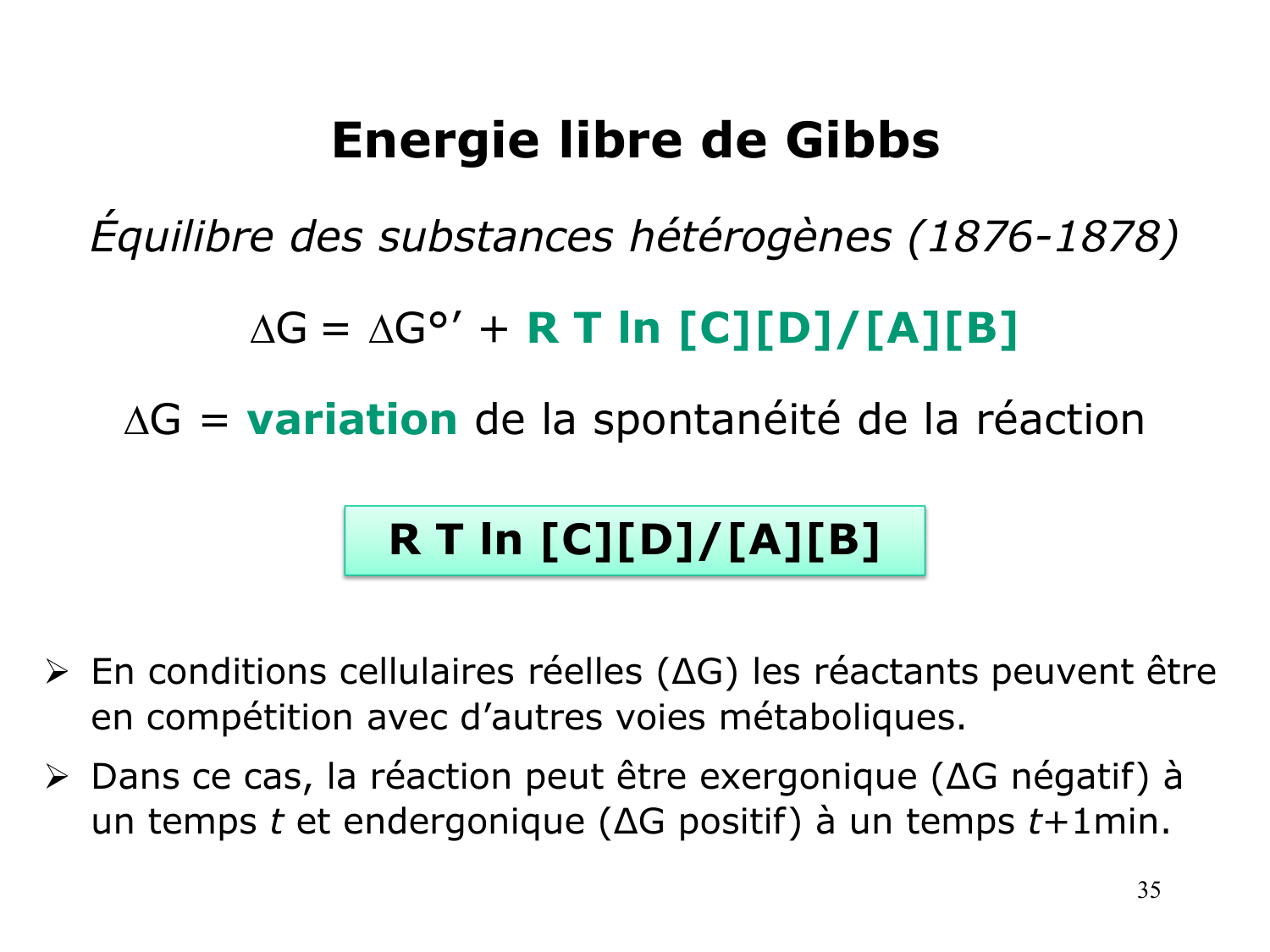 Bioénergétique page 35