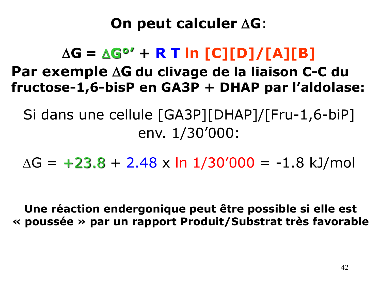 Bioénergétique page 42