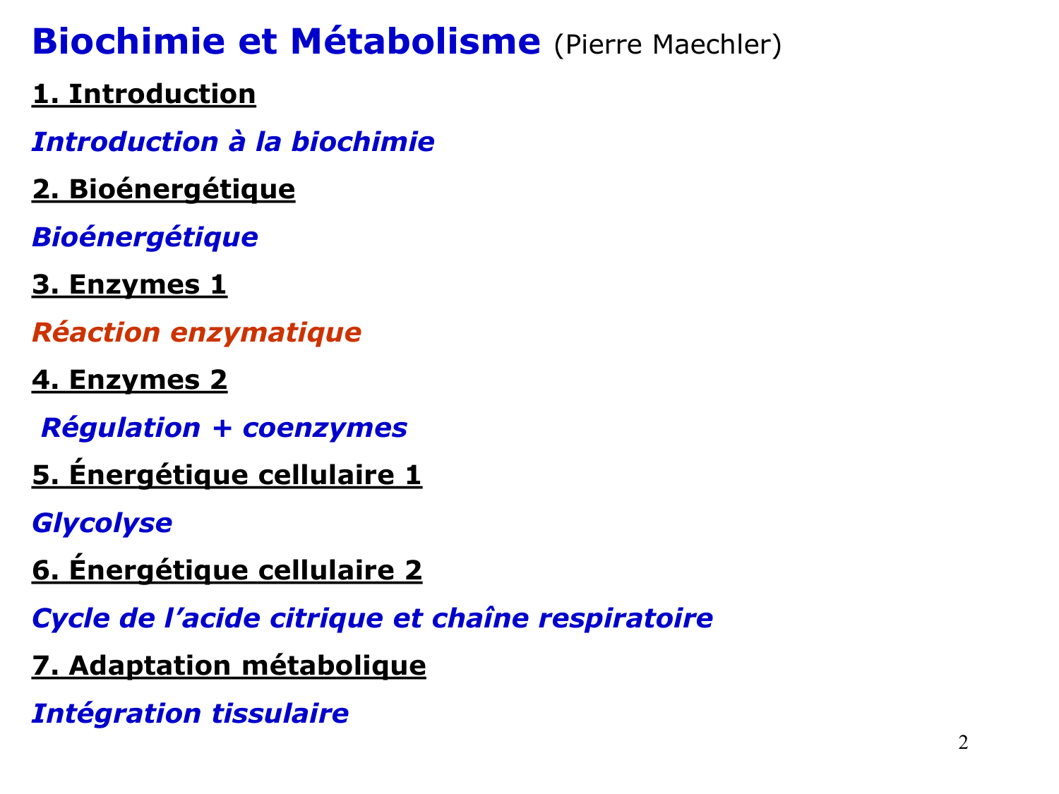 Enzymes I — réaction enzymatique page 2