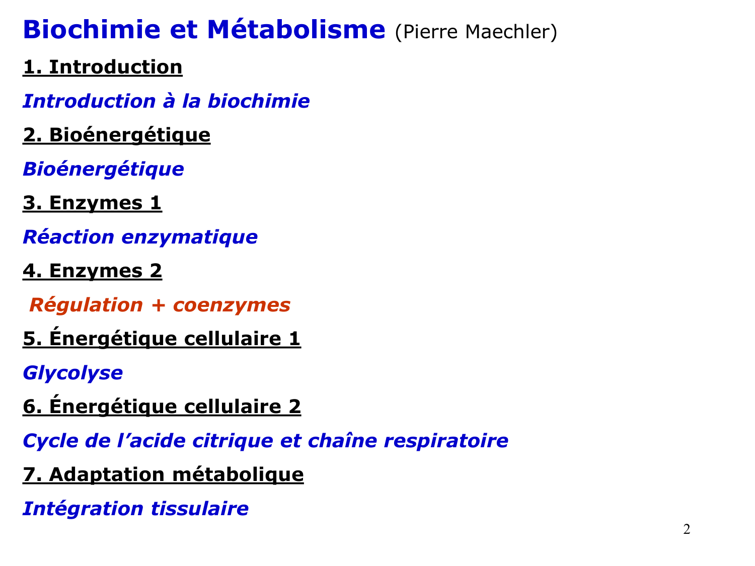 Enzymes II — régulation et coenzymes page 2