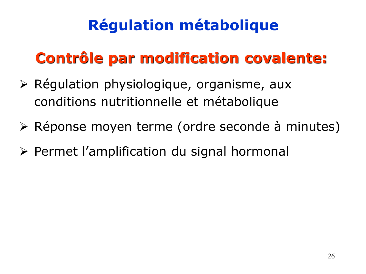 Enzymes II — régulation et coenzymes page 26