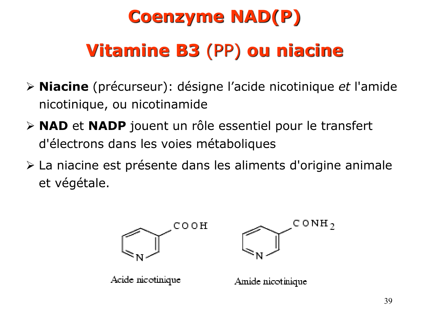 Enzymes II — régulation et coenzymes page 39
