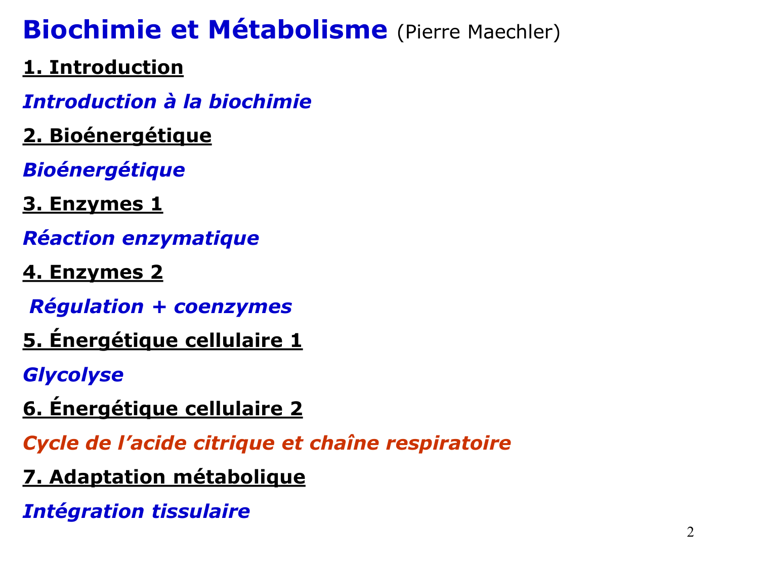 Cycle de l’acide citrique et chaîne respiratoire page 2