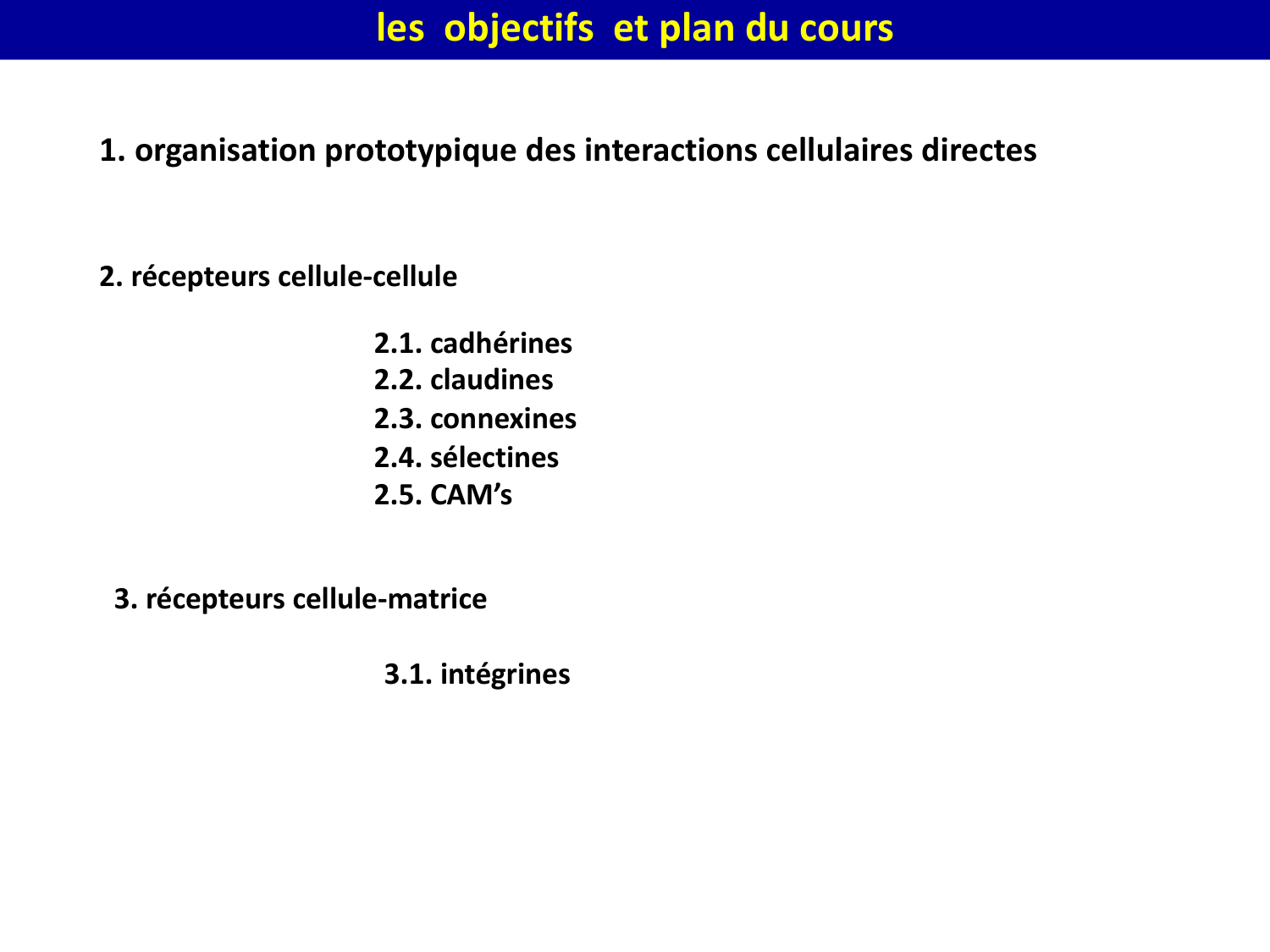 Molécules d’adhésion cellulaire page 7