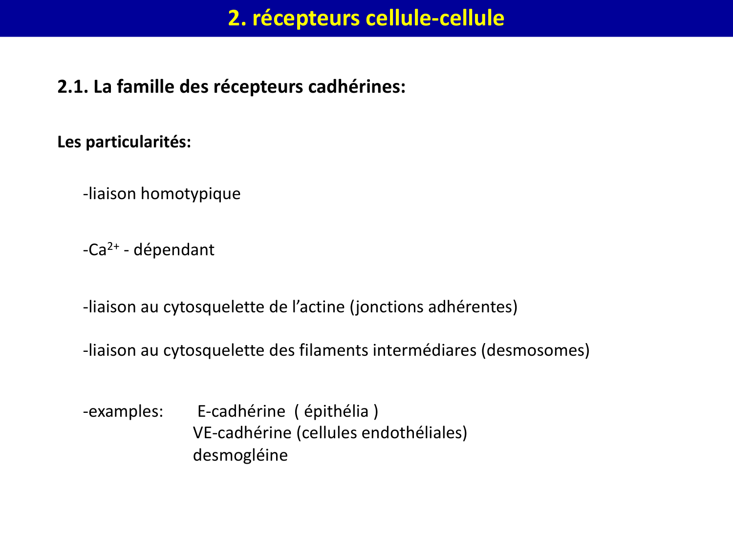 Molécules d’adhésion cellulaire page 11