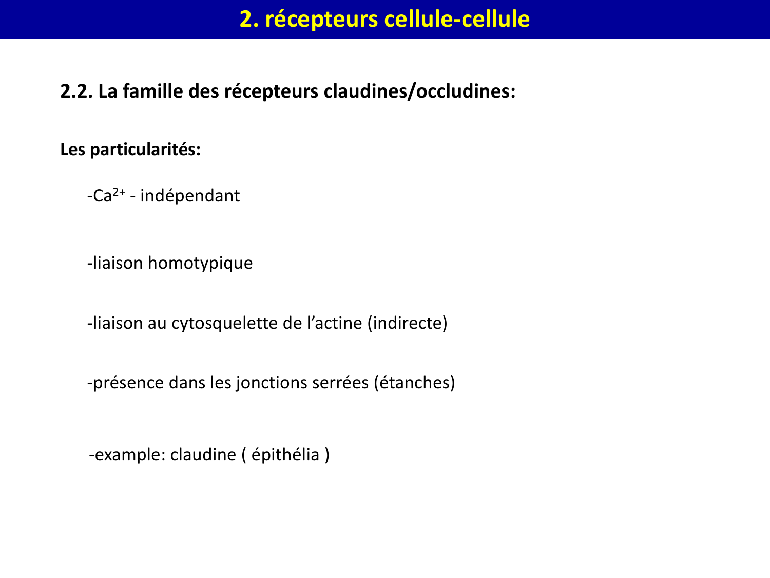Molécules d’adhésion cellulaire page 31