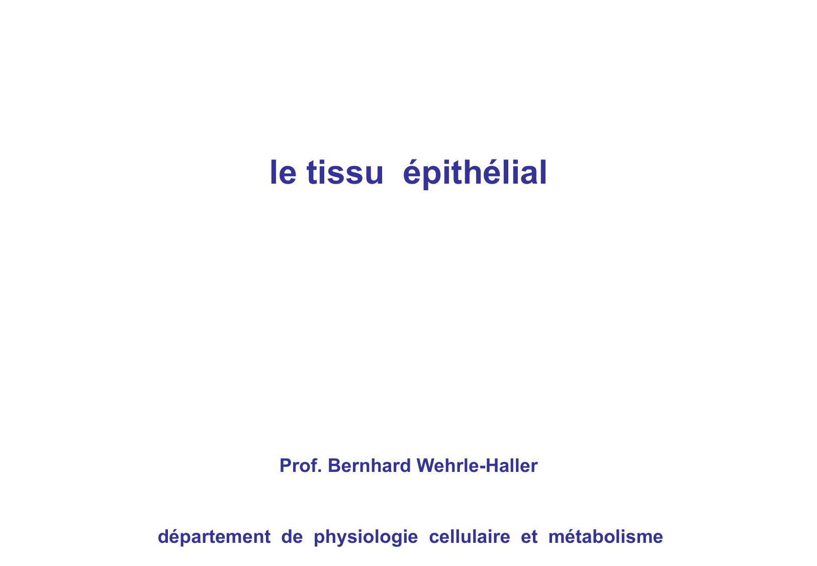 Tissu épithélial page 1