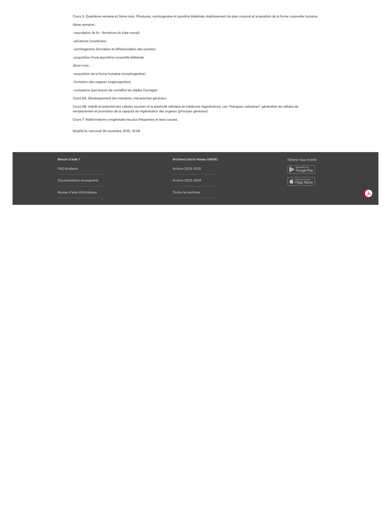 Développement — objectifs page 2