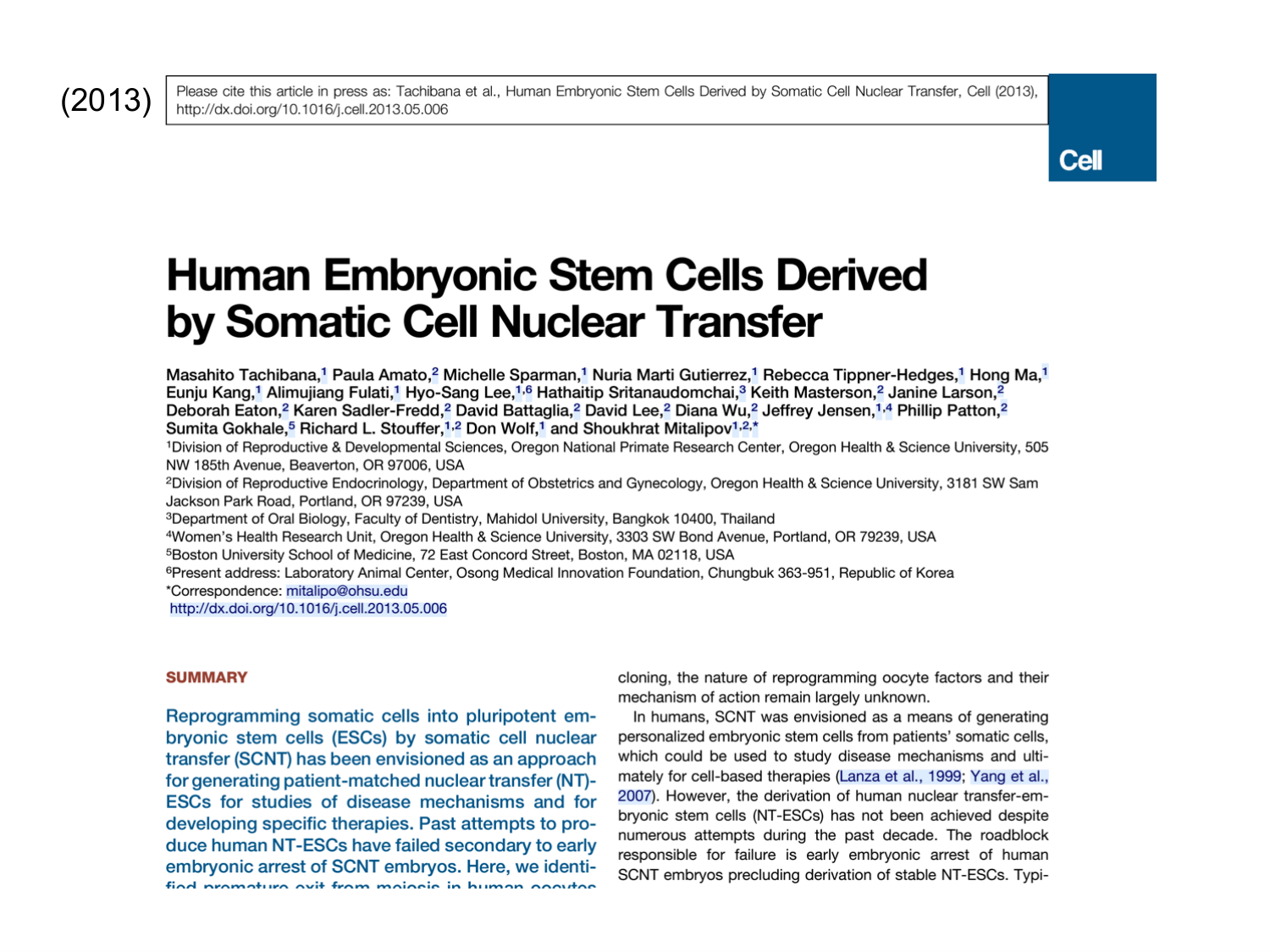 Cellules souches et thérapie cellulaire page 26