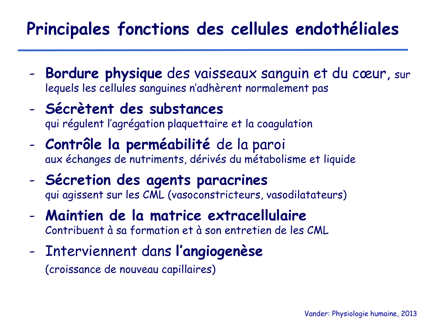 Physiologie cardiovasculaire I page 14