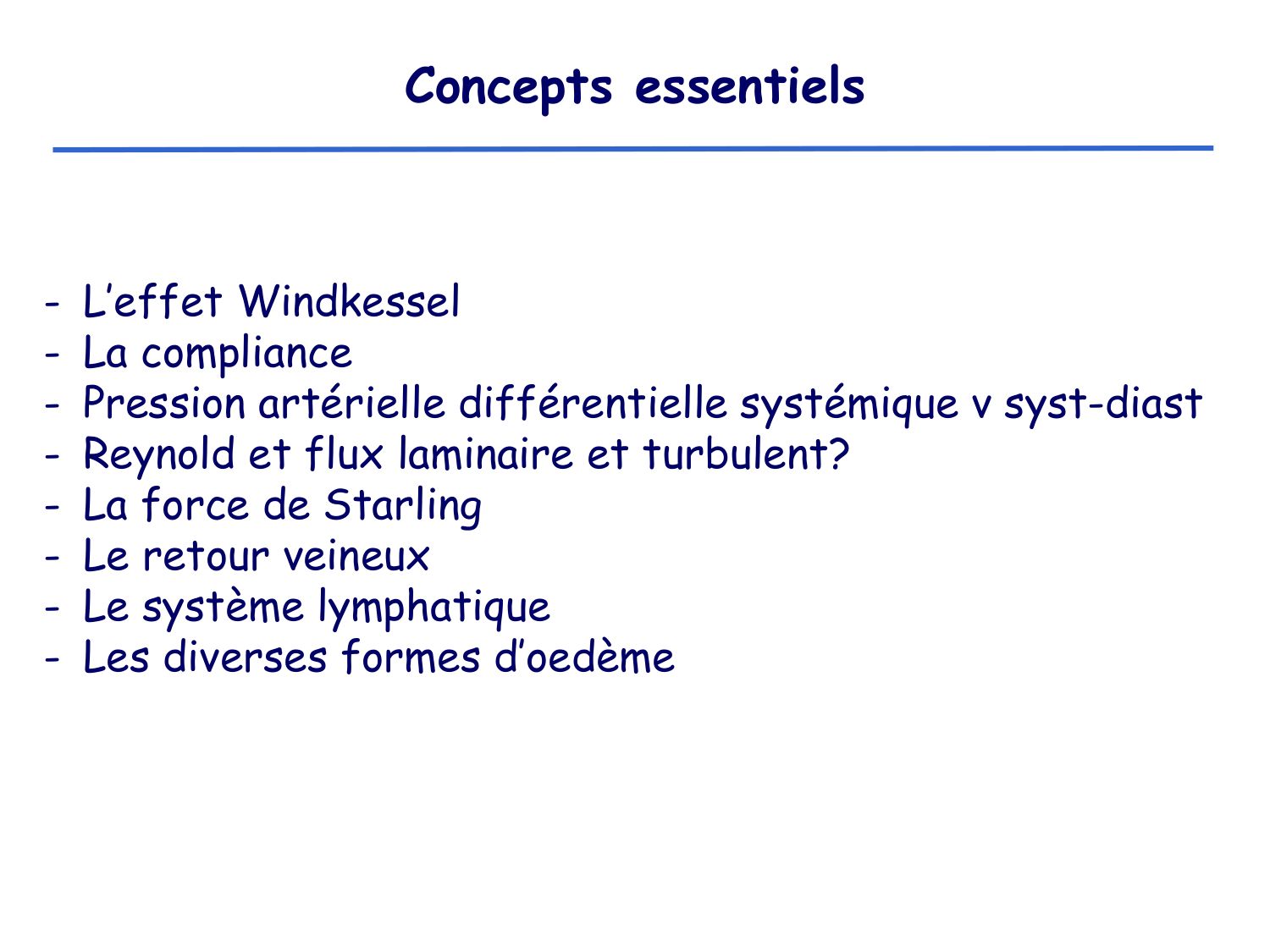 Physiologie cardiovasculaire II page 47