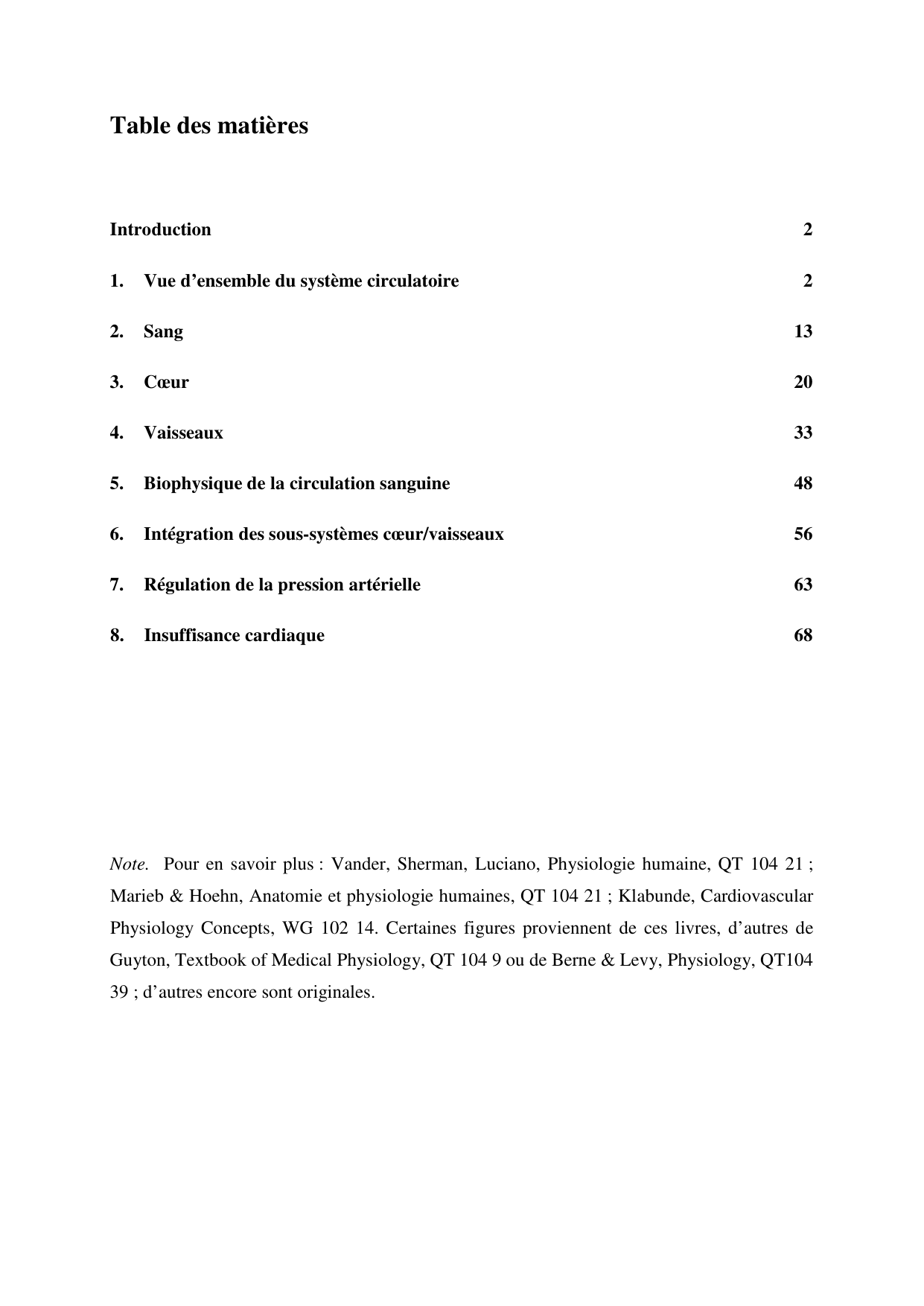 Circulatoire — polycopié 2020 page 2