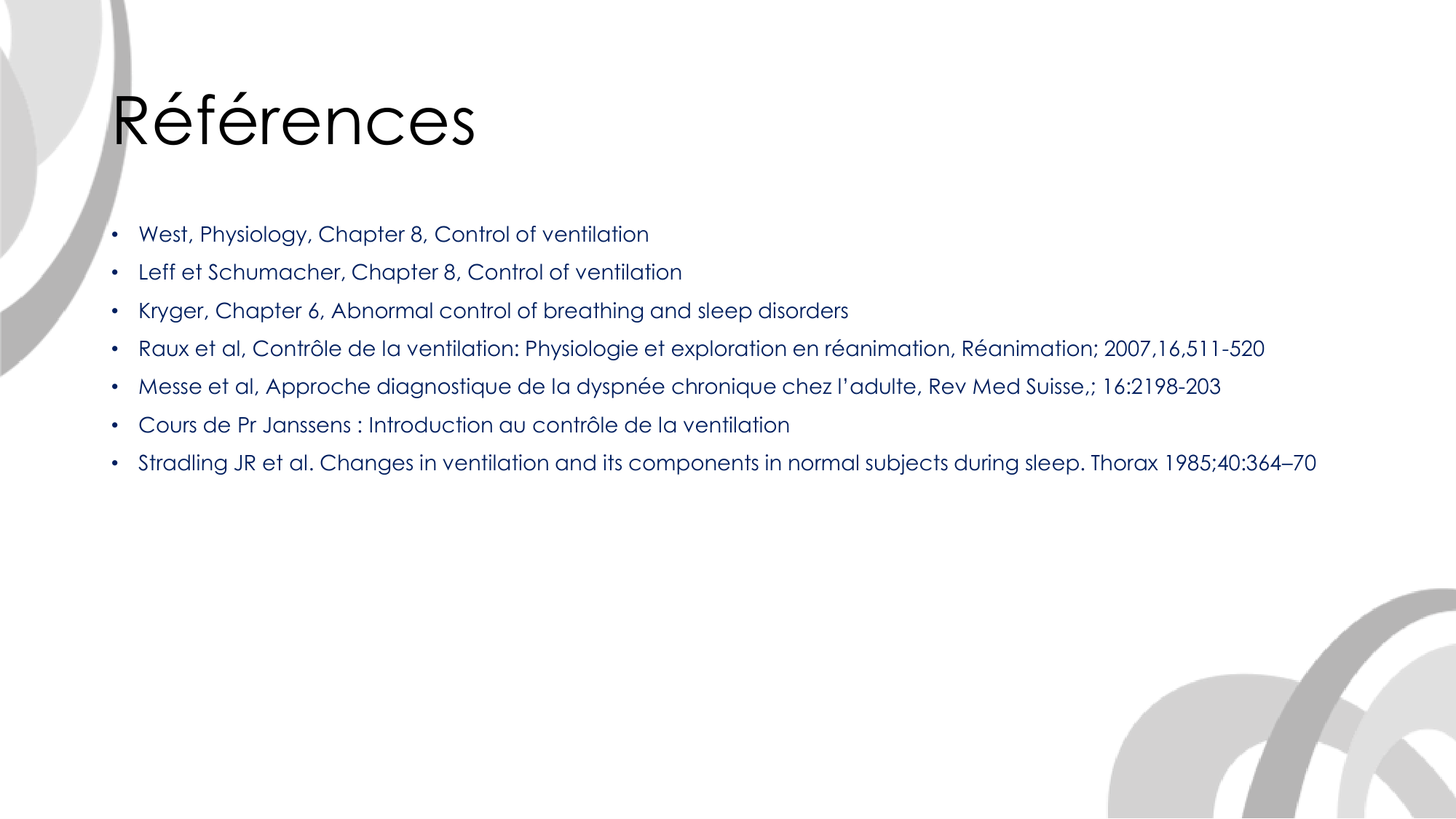 Contrôle ventilatoire page 54