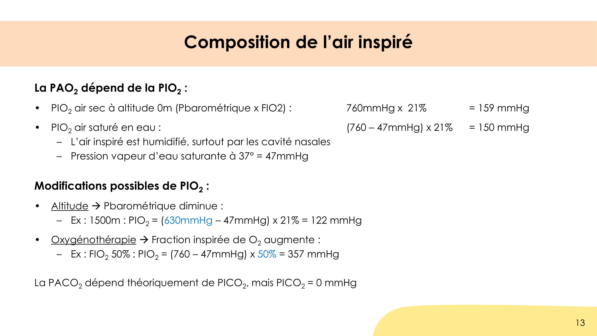 Hématose et rapports V/Q page 13