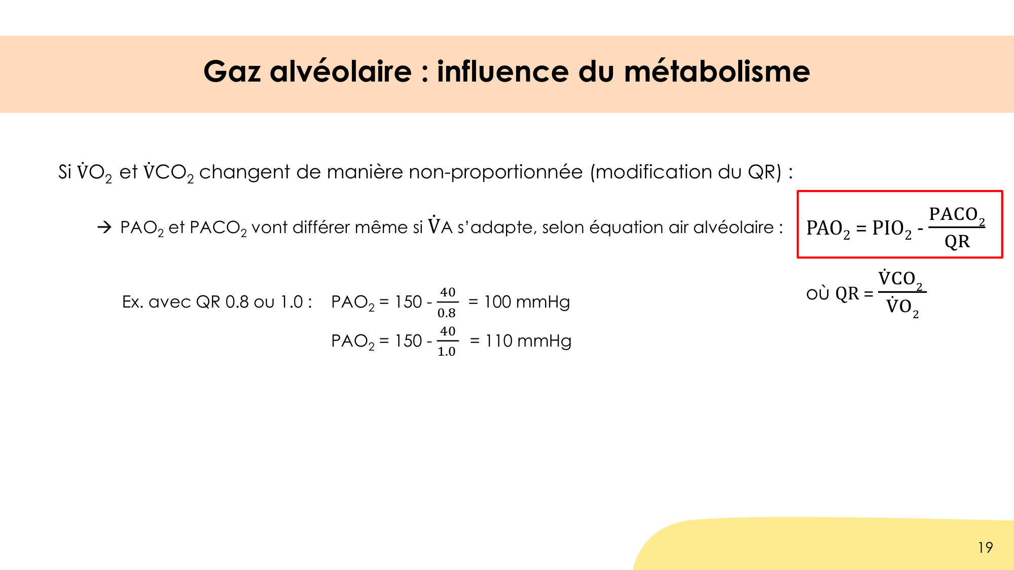 Hématose et rapports V/Q page 19