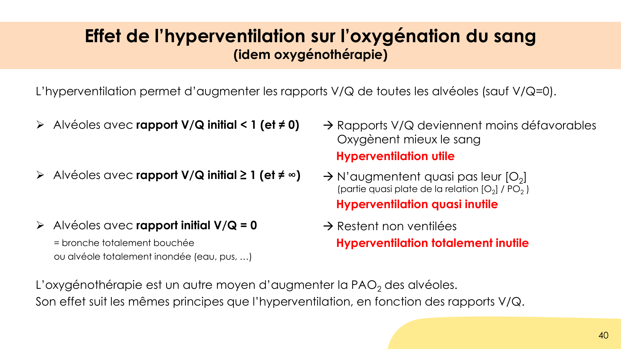 Hématose et rapports V/Q page 40