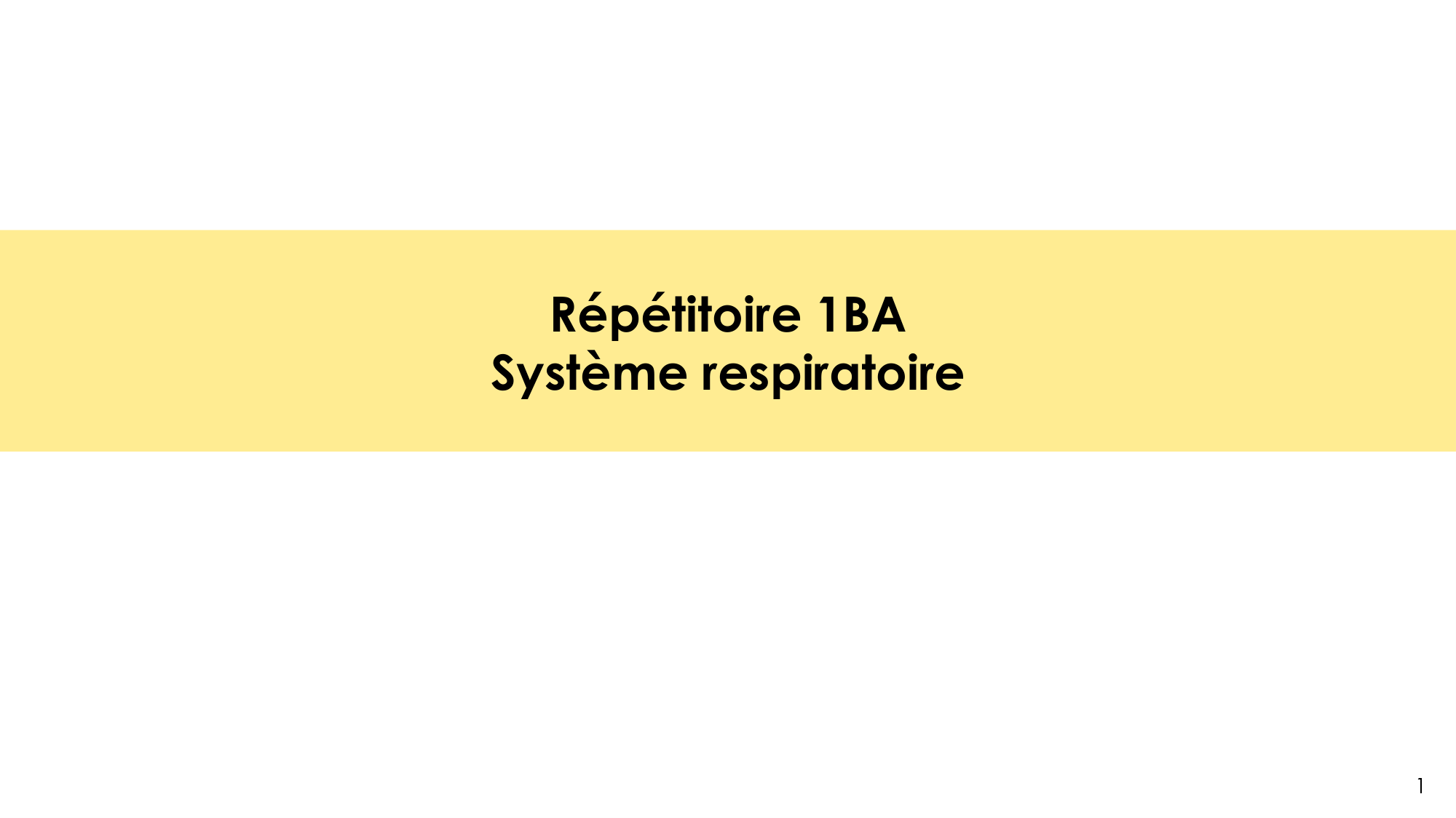 Respiratoire — répétitoire page 1