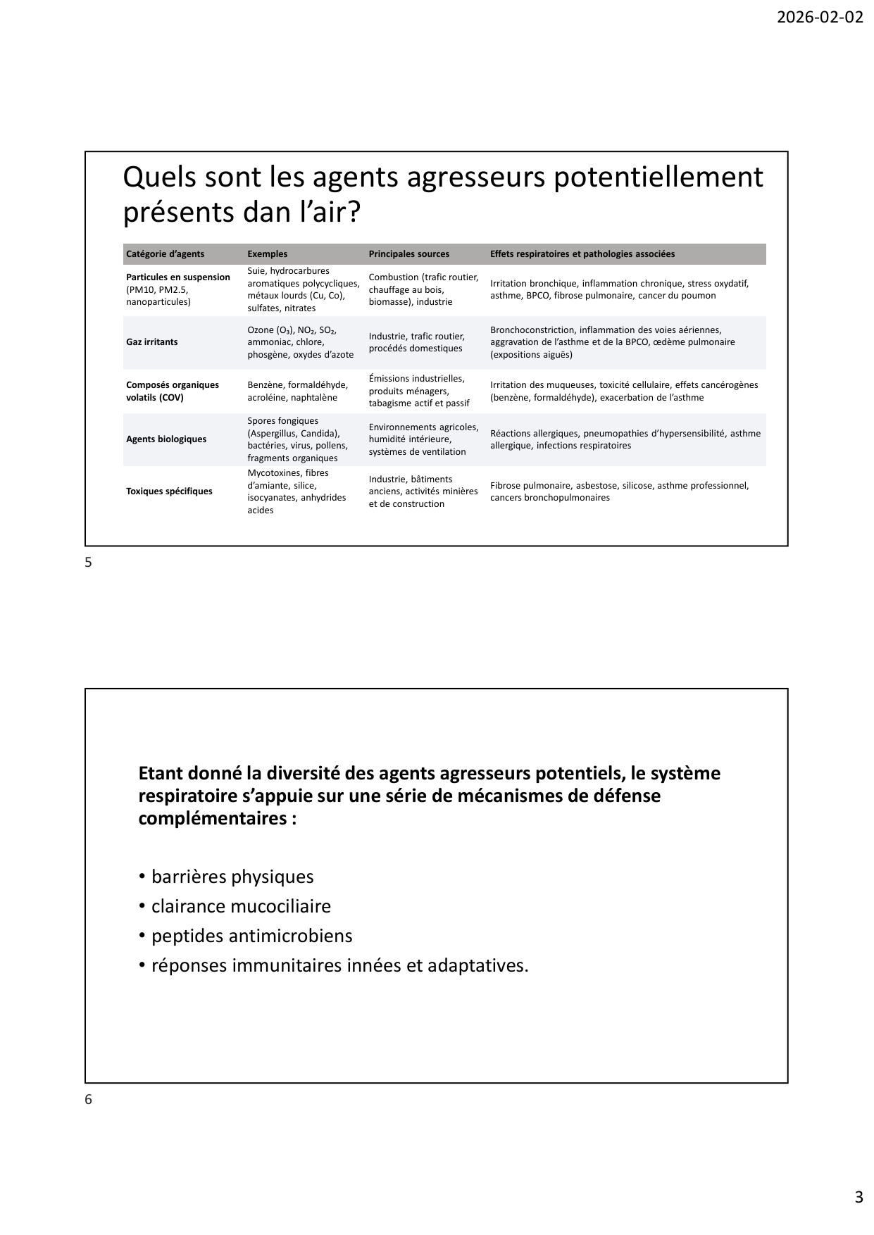 Défense pulmonaire page 3