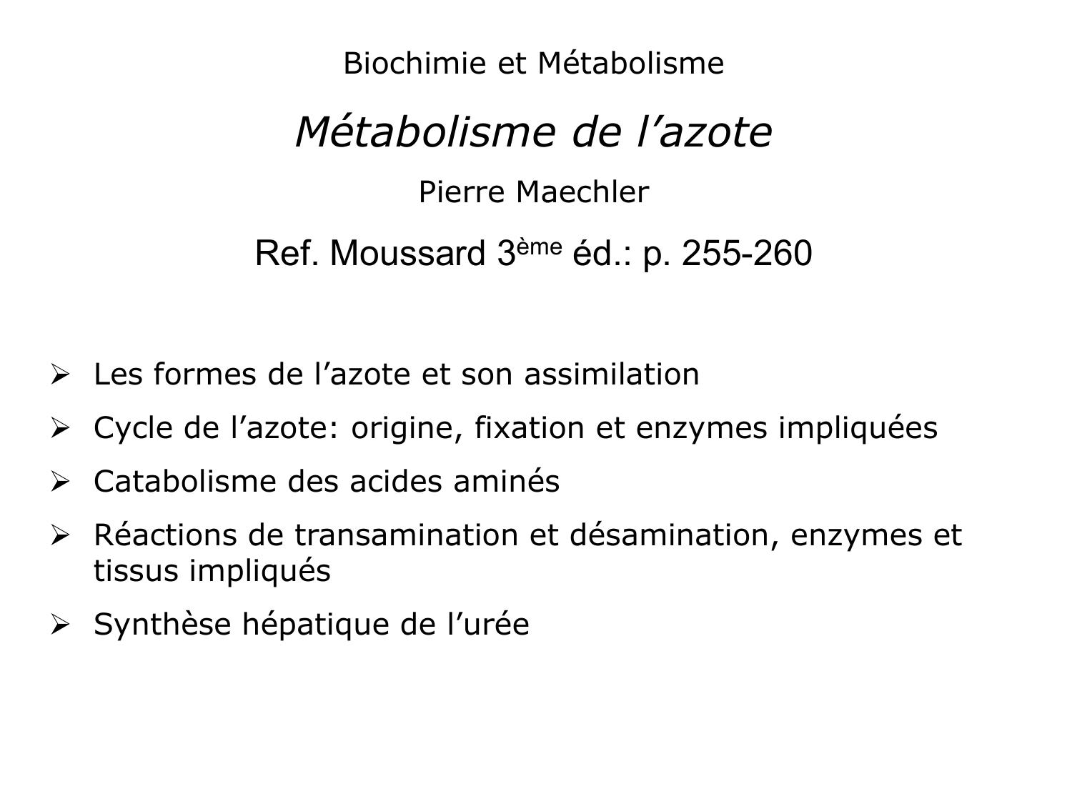 Métabolisme de l’azote page 2