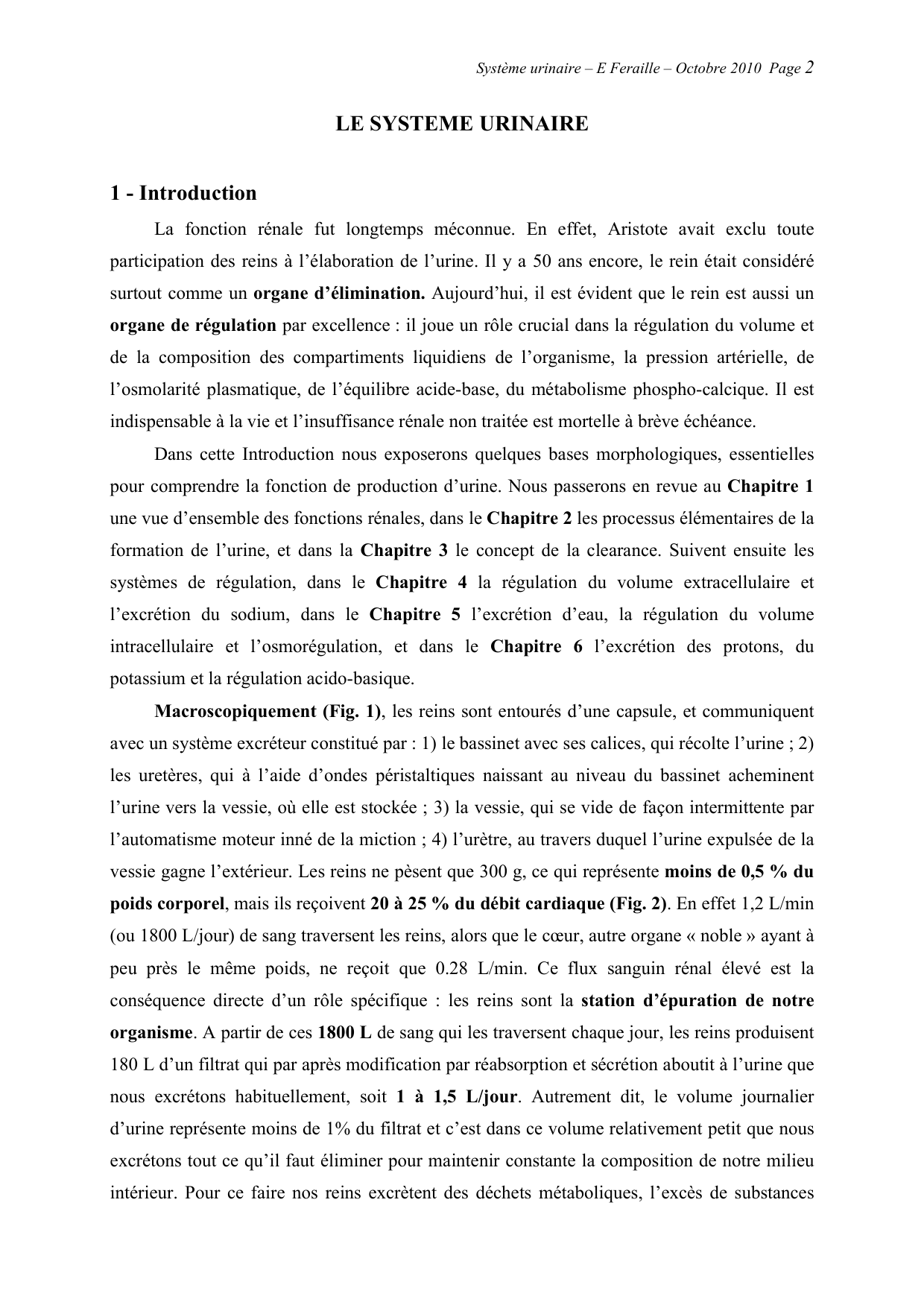 Système urinaire — ancien polycopié page 2