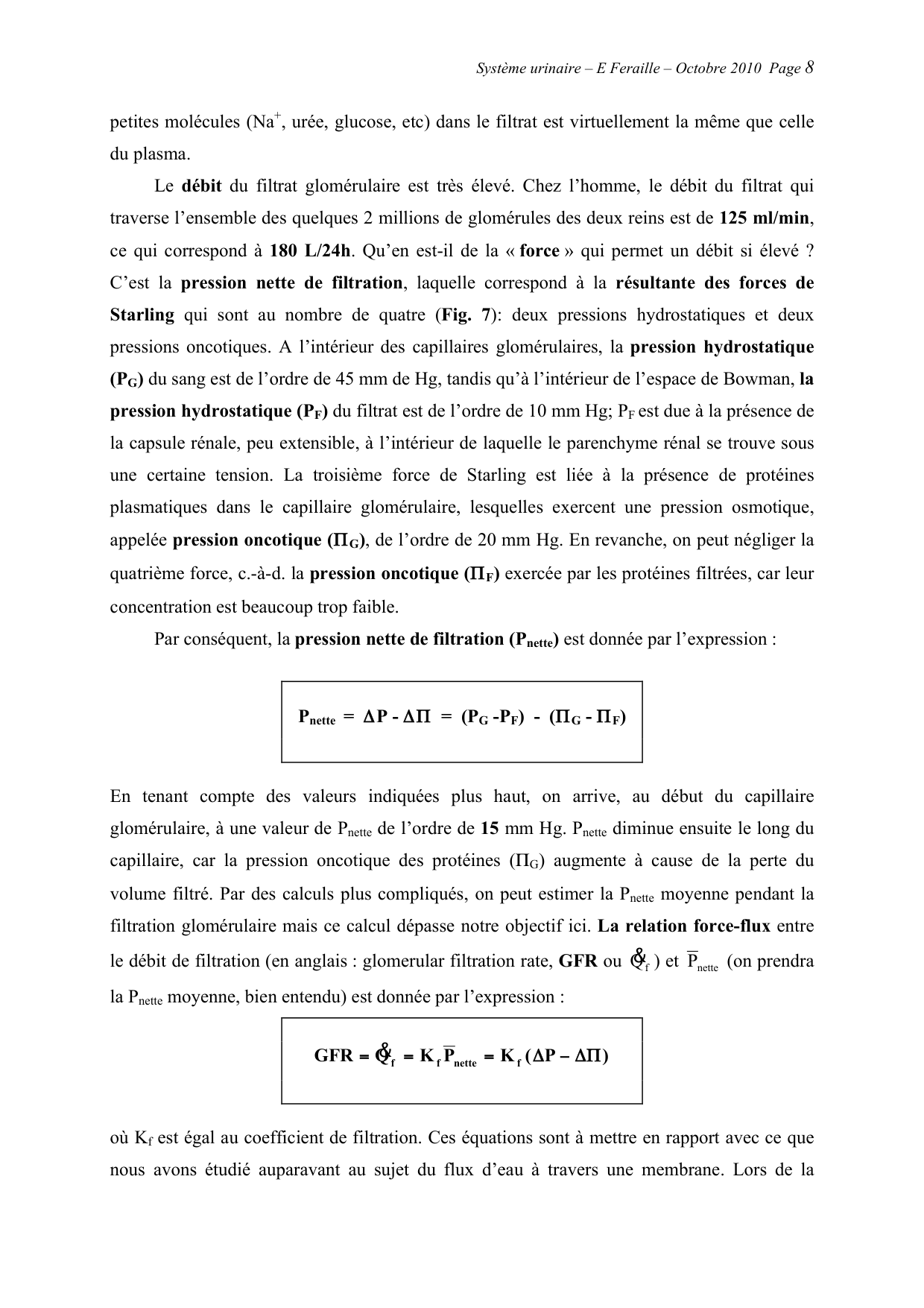 Système urinaire — ancien polycopié page 8