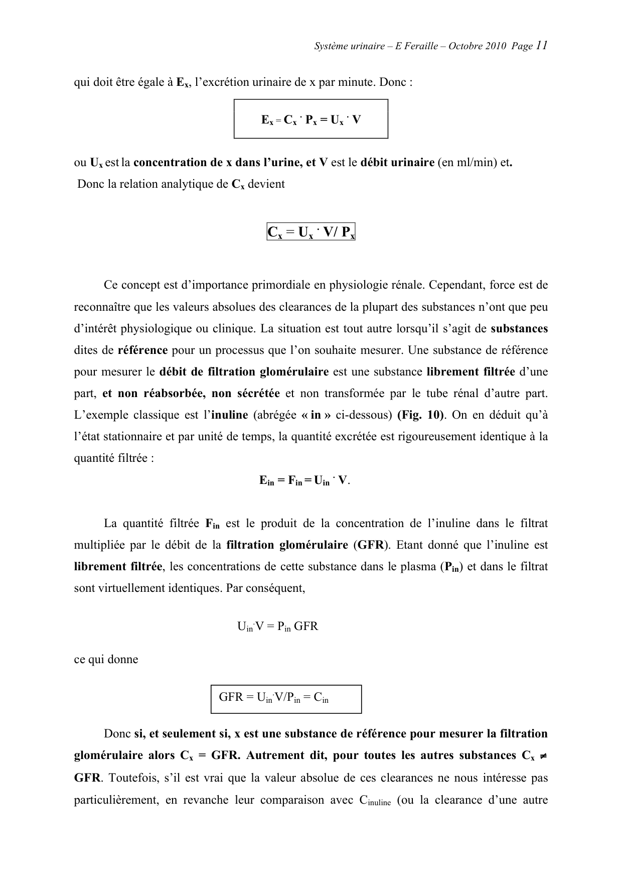 Système urinaire — ancien polycopié page 11