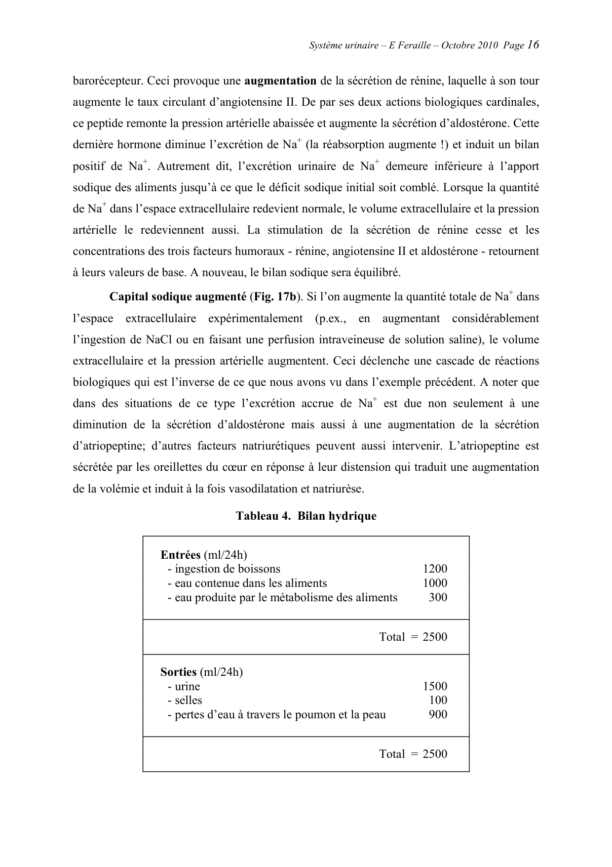 Système urinaire — ancien polycopié page 16