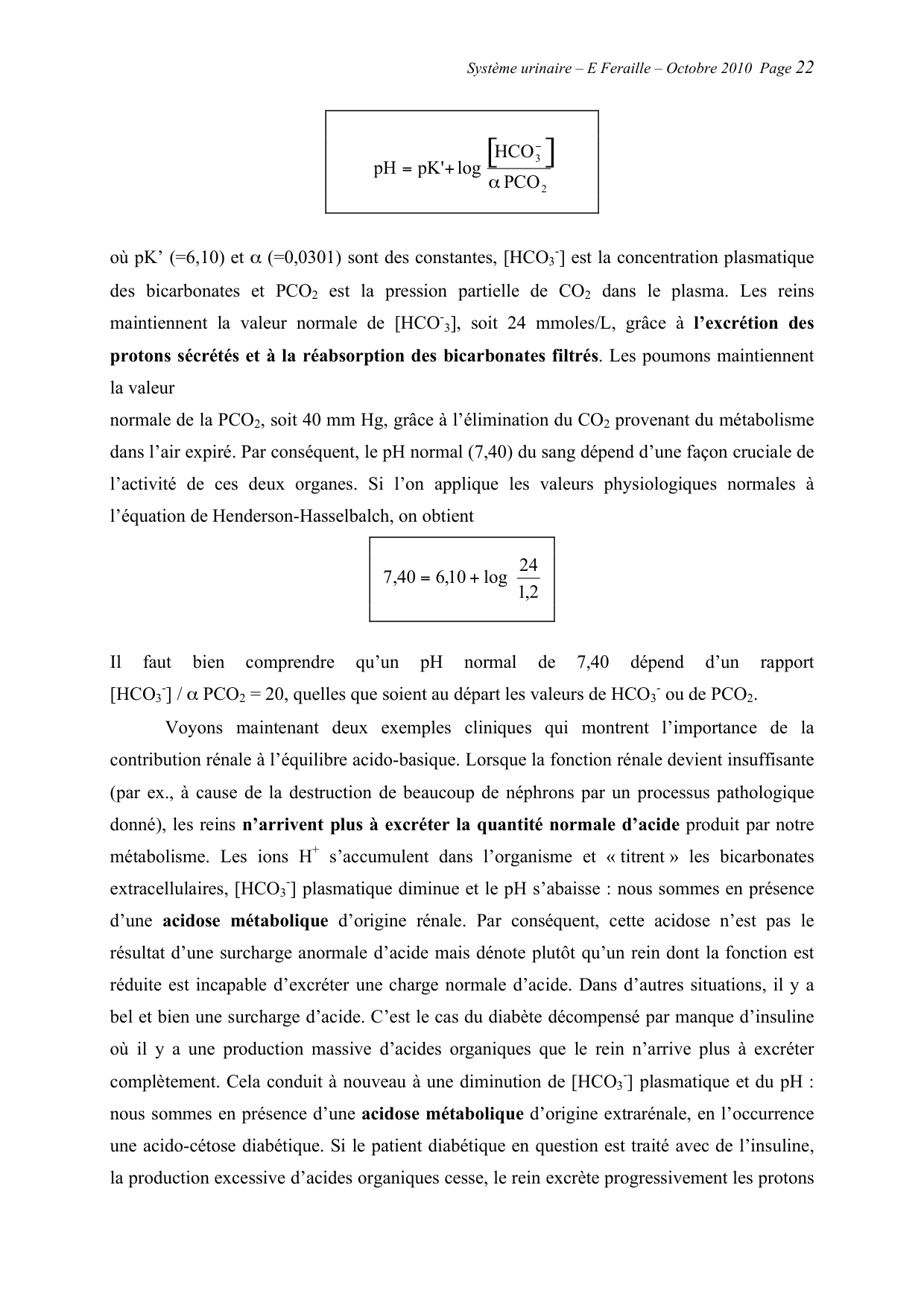 Système urinaire — ancien polycopié page 22