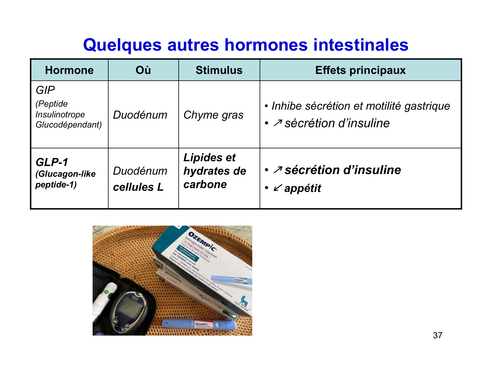Digestion d’un repas page 37