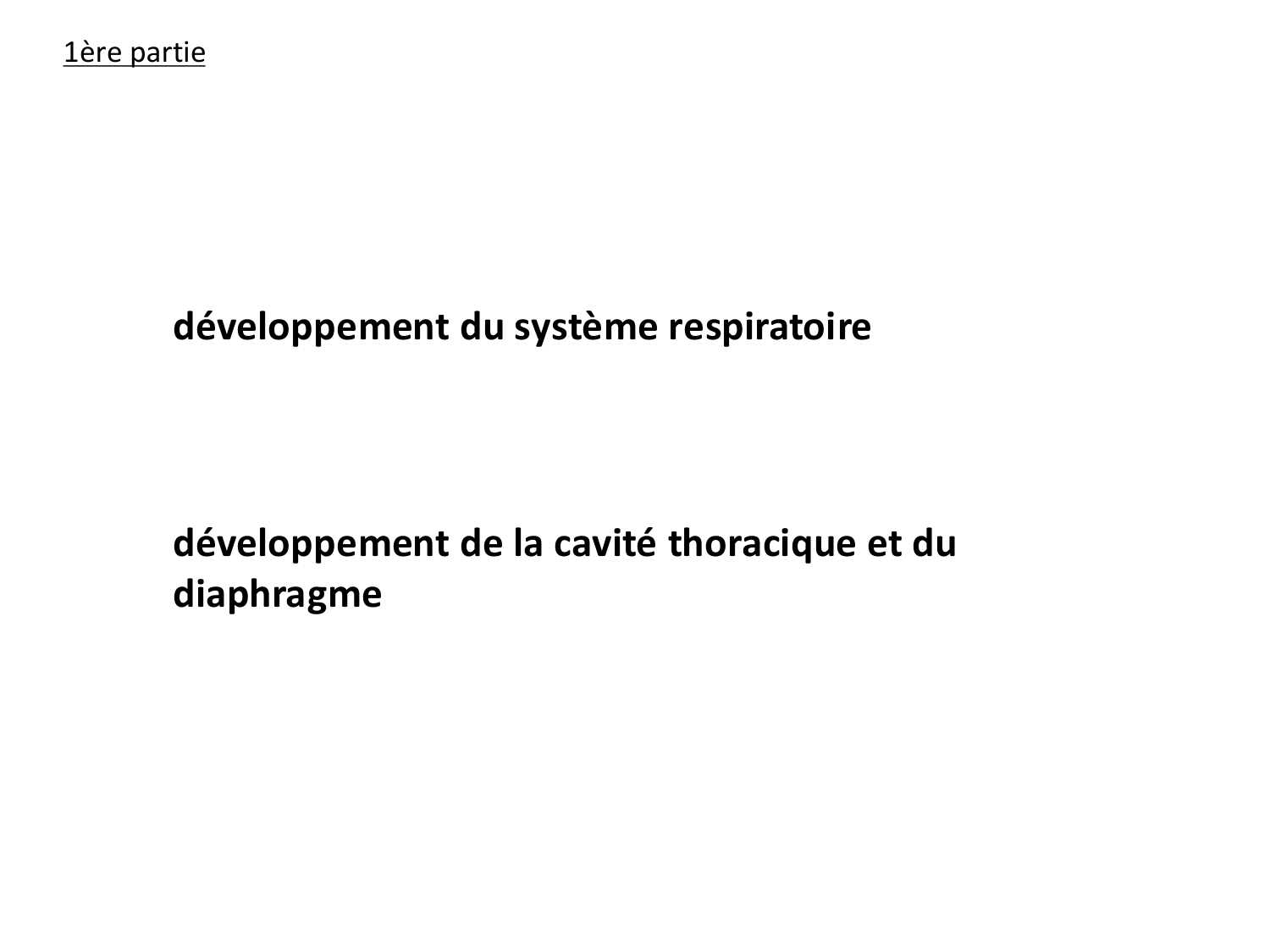 FACE, Arcs branchiaux, Diaphragme Système respiratoire 2026 page 3
