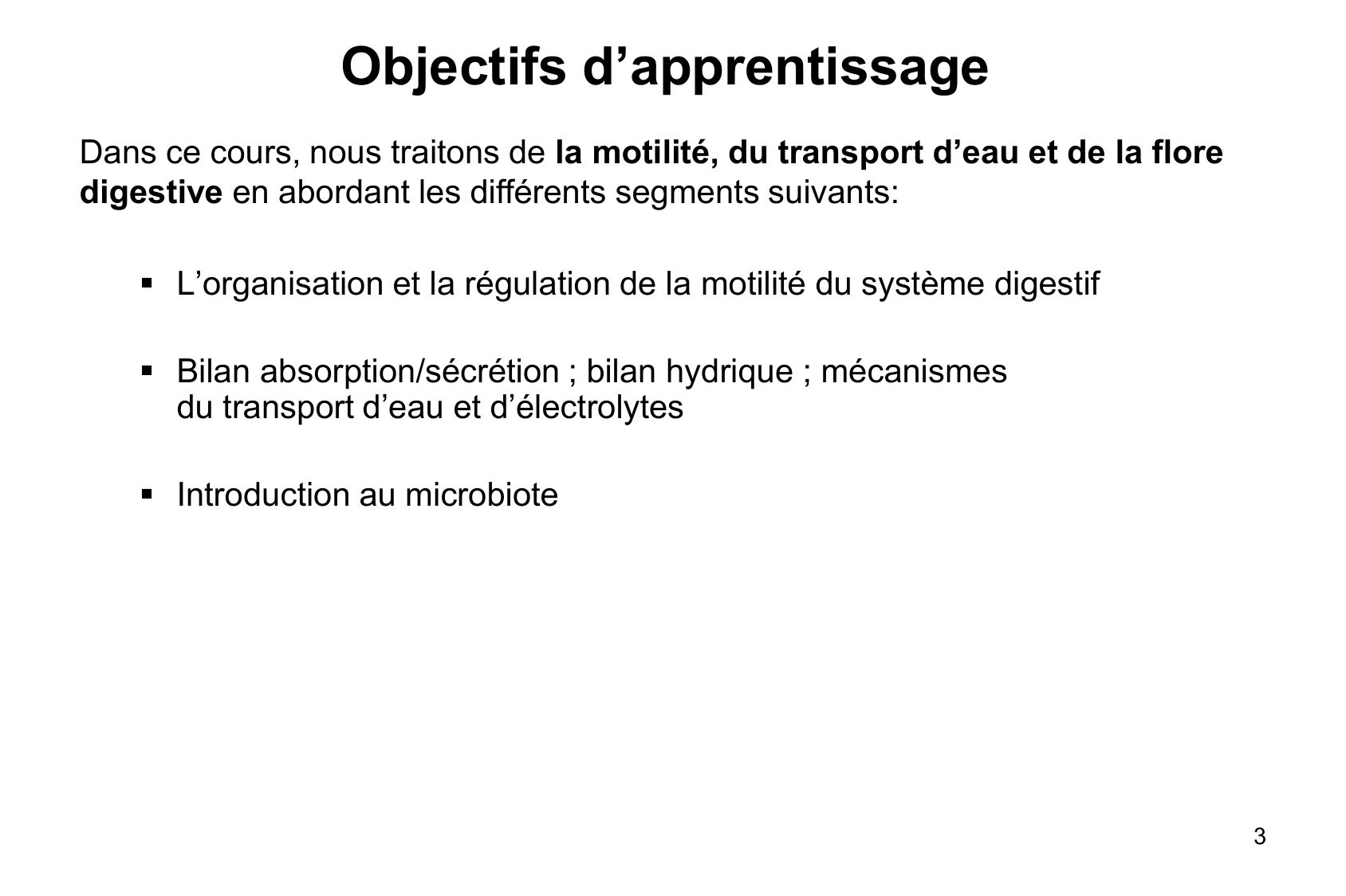 Motilité, transport et flore page 3