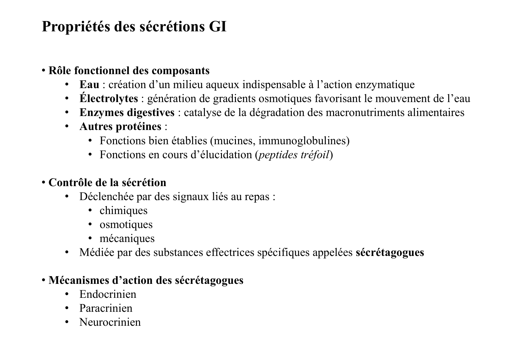 Motilité, transport et flore page 51