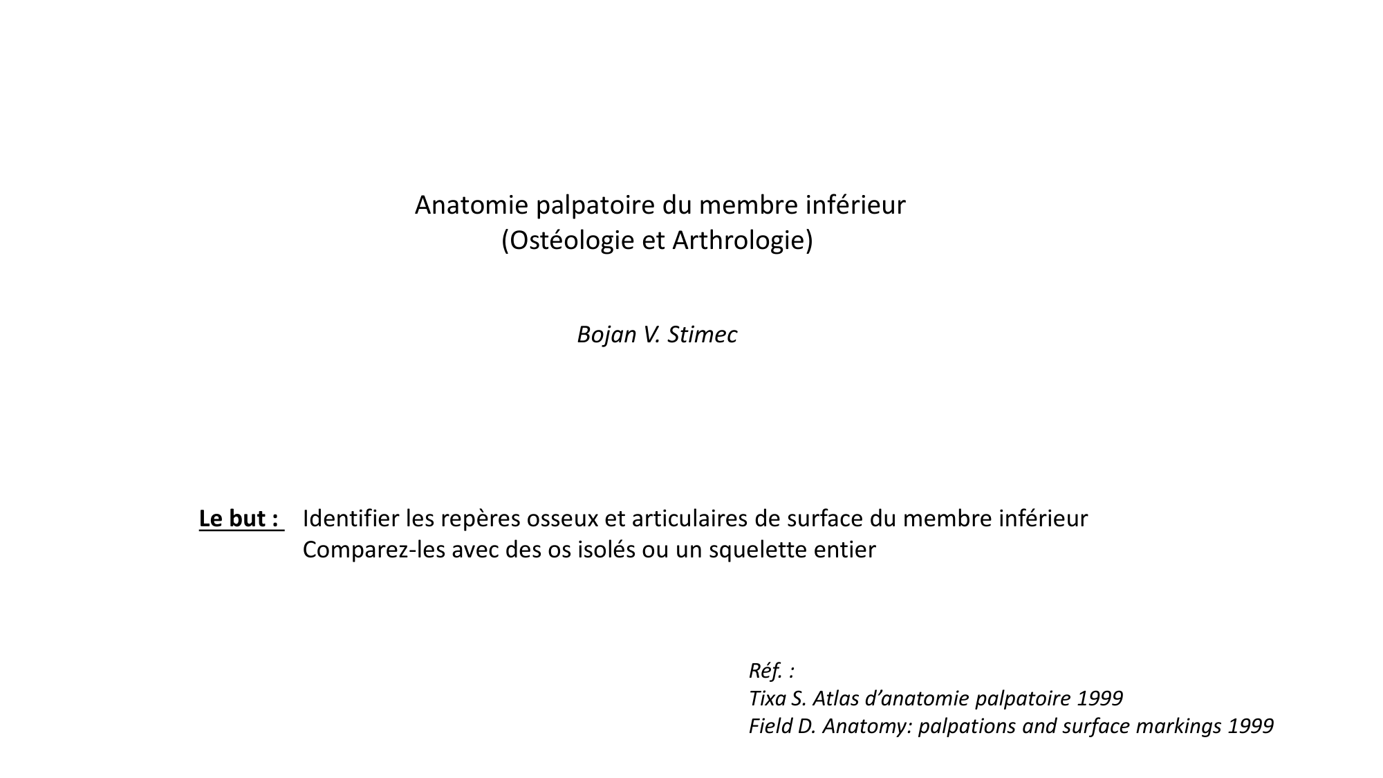 Anatomie palpatoire membre inf page 1