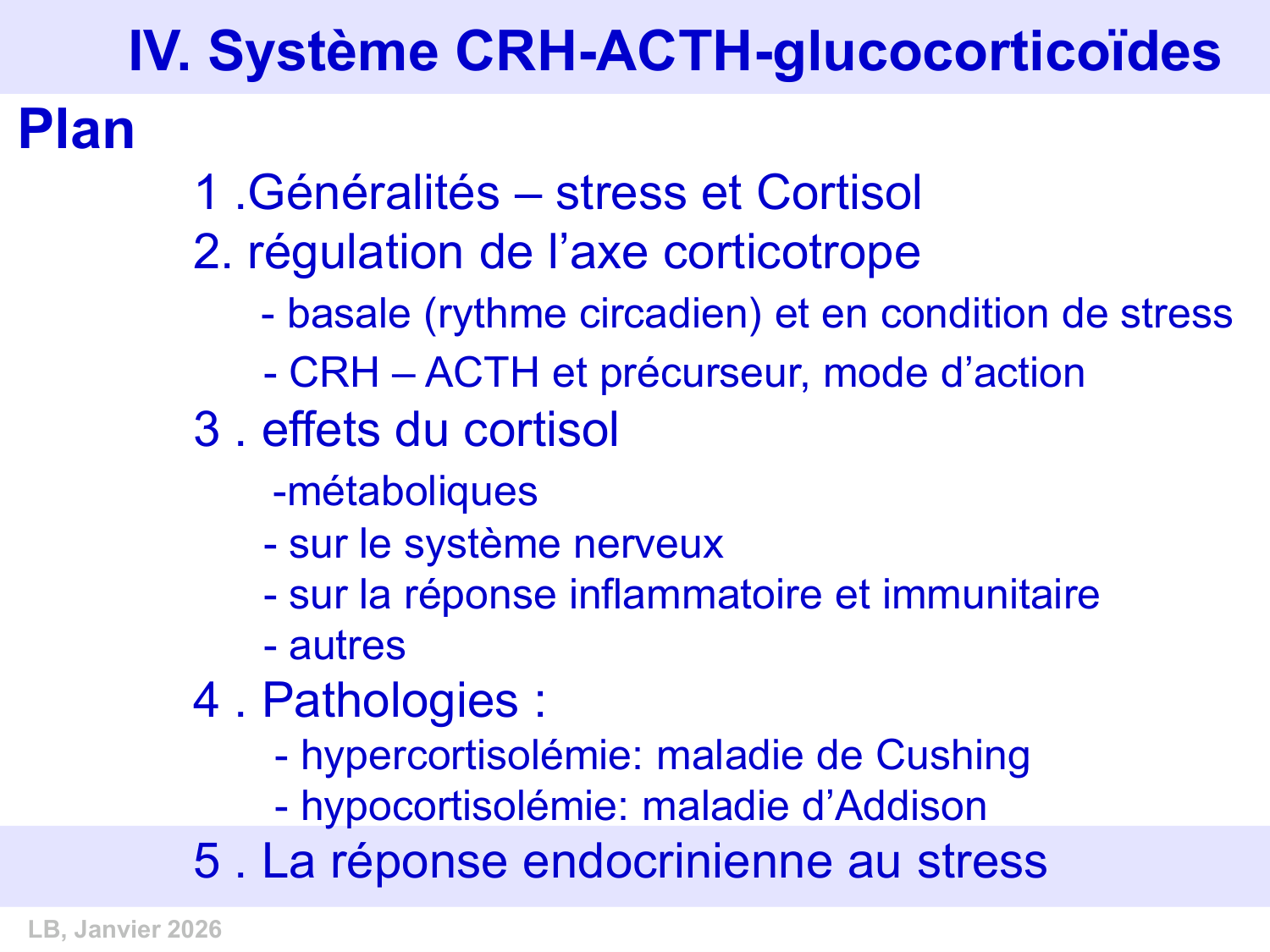 Axe CRH-ACTH-cortisol page 38