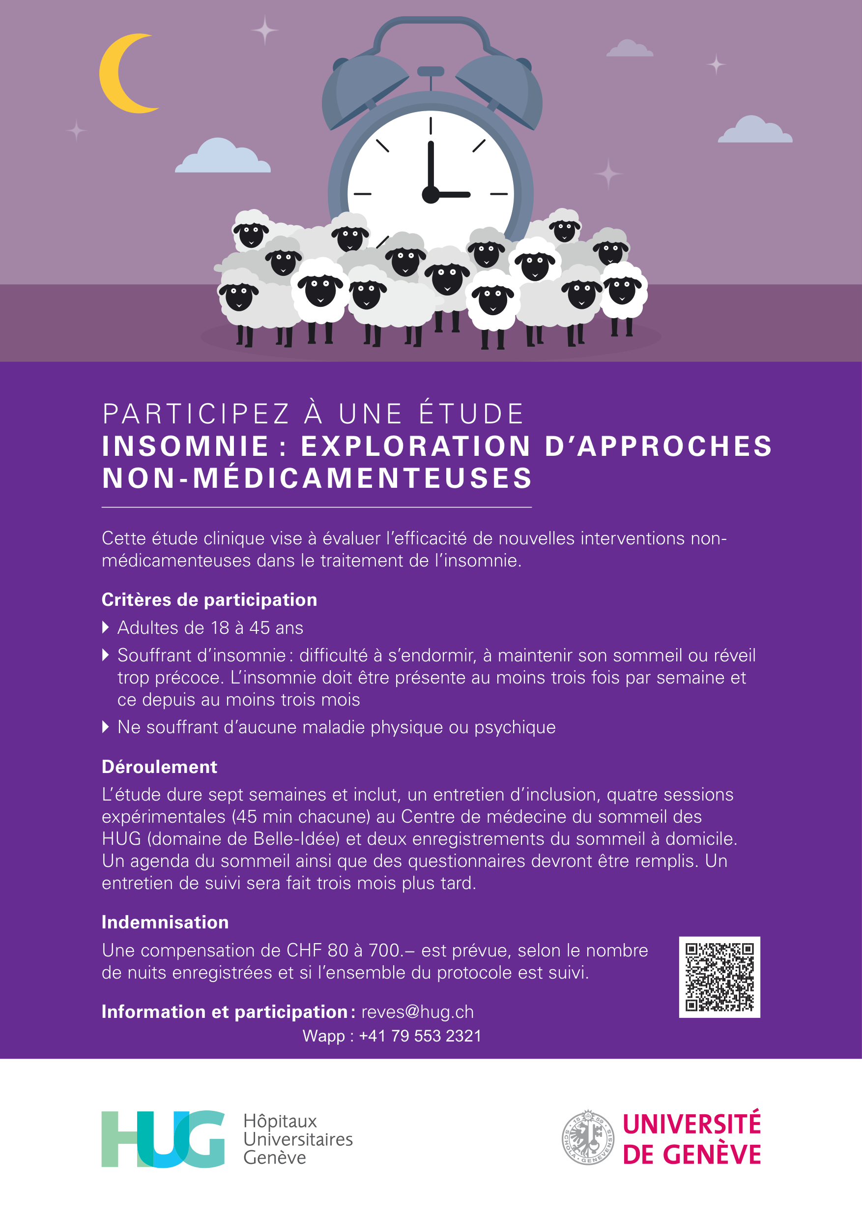 Étude HUG sur le sommeil page 1