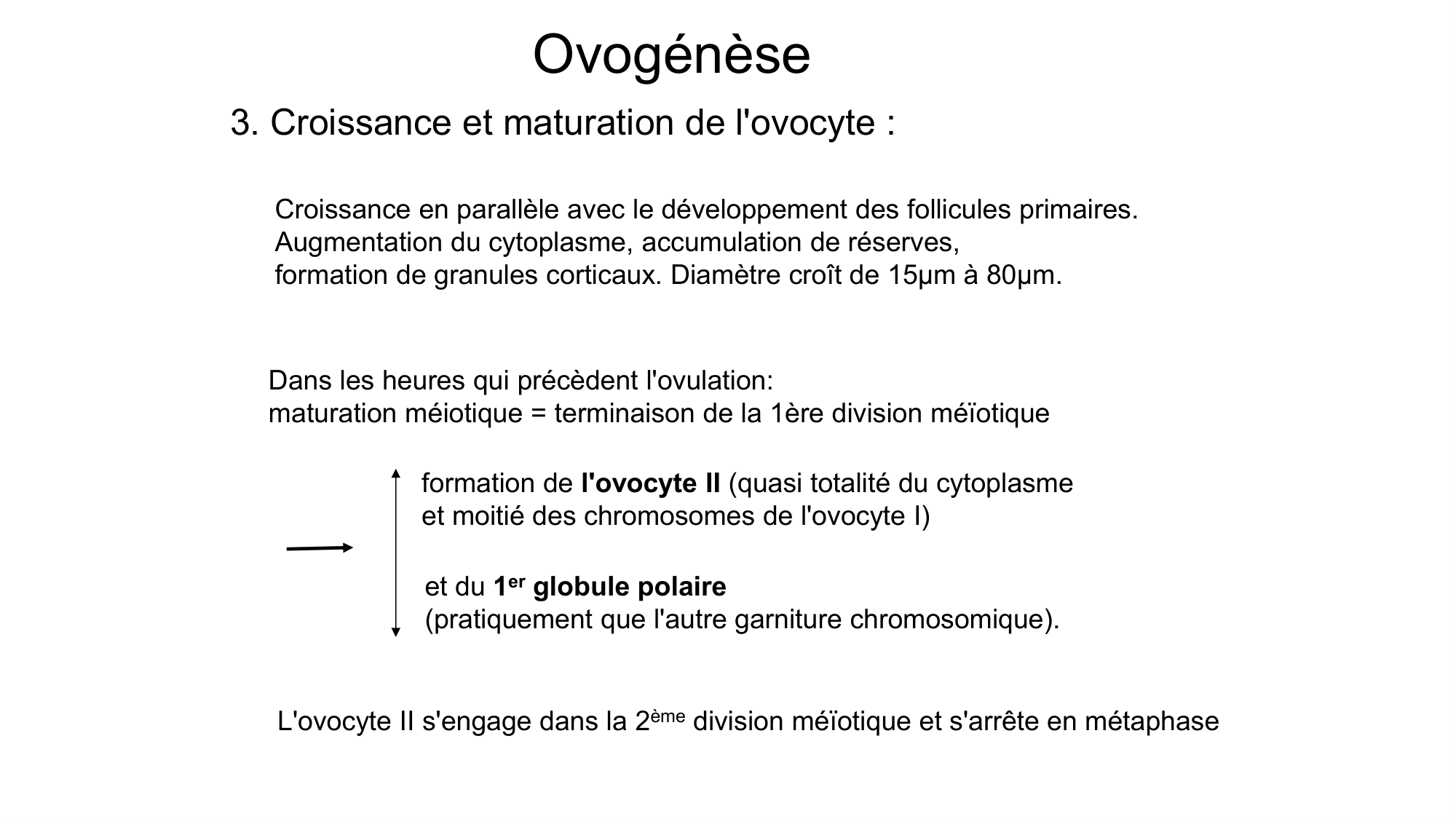 Gamétogenèse page 58