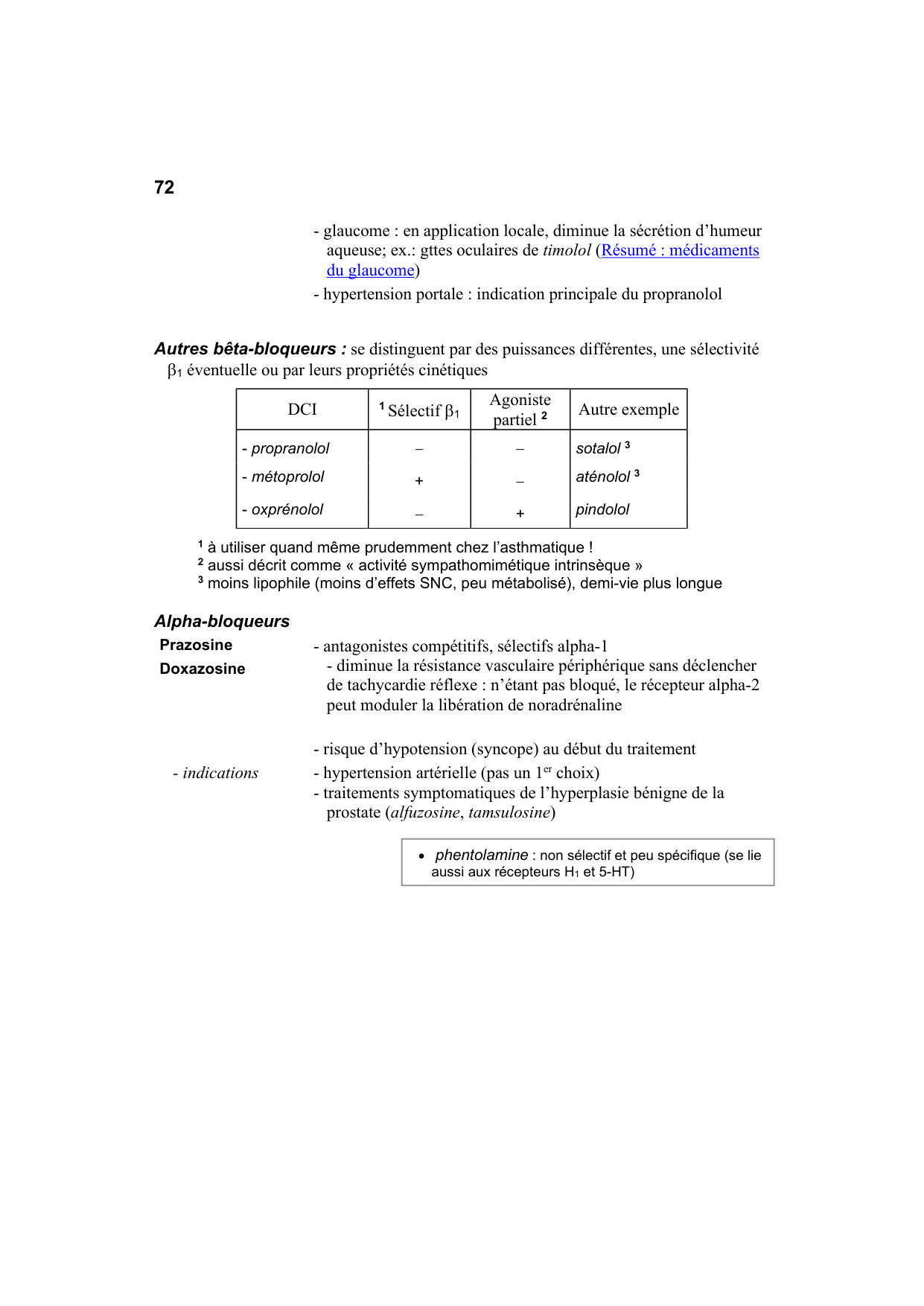 Polycopié Pharmacologie Schaad mars 2024 page 74