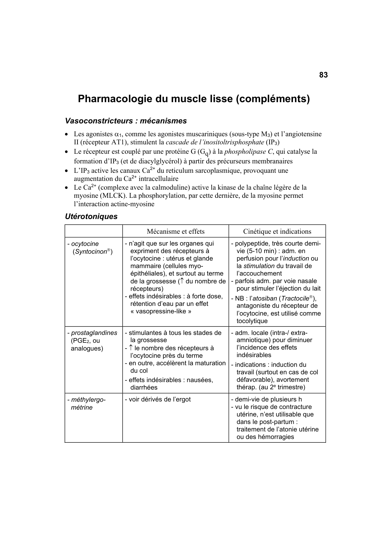 Polycopié Pharmacologie Schaad mars 2024 page 85