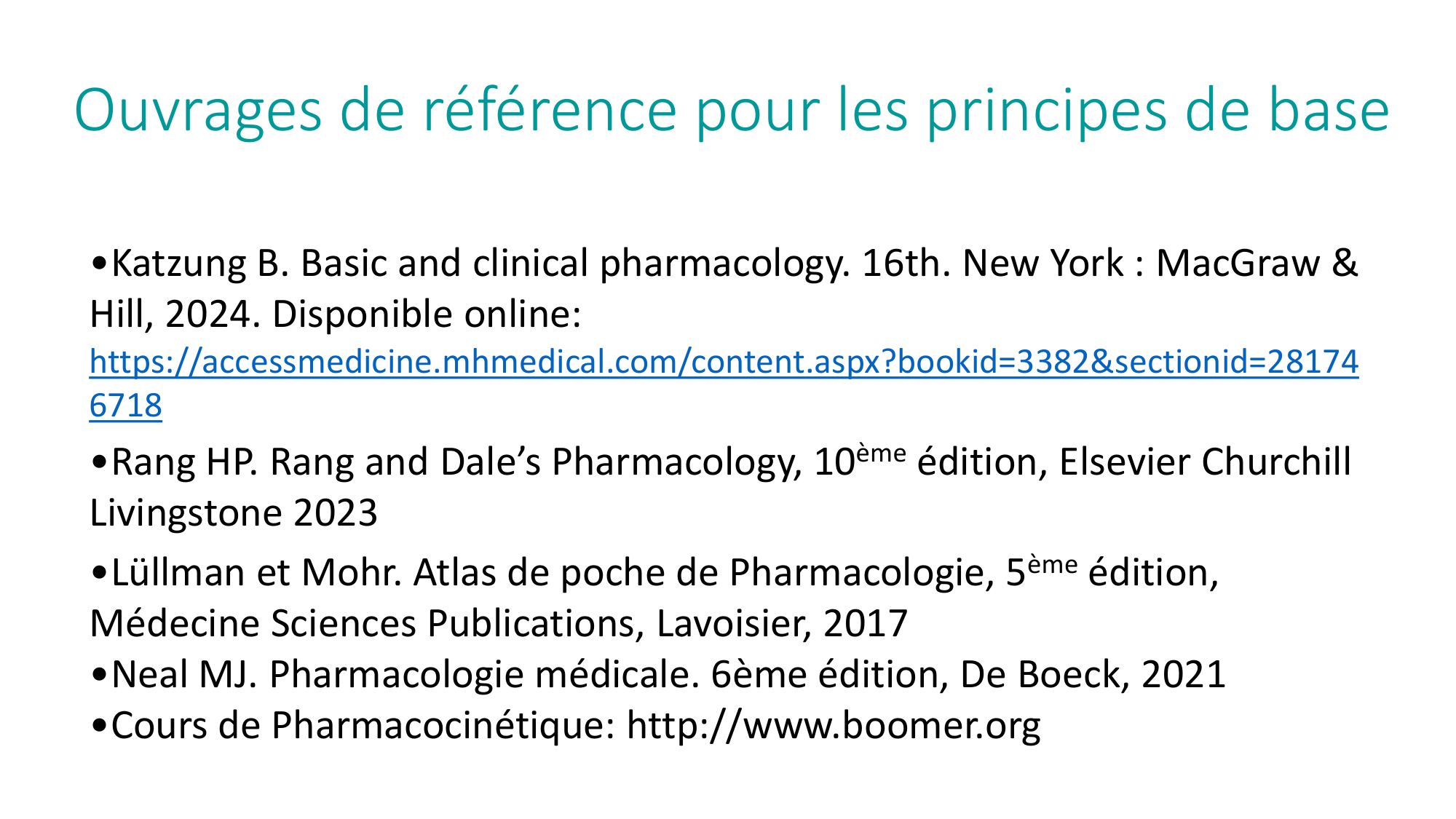 Principes de base de la pharmacologie page 3