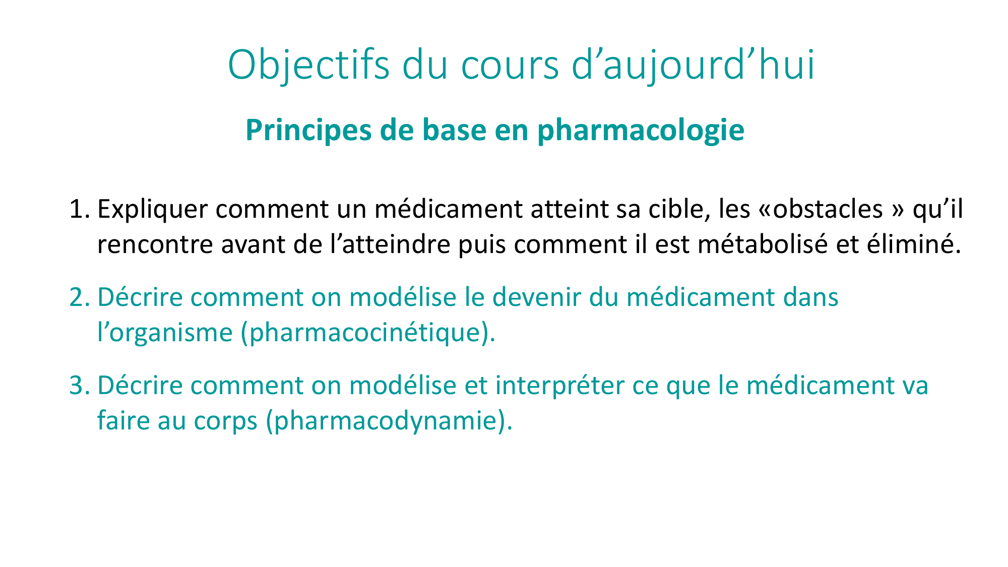 Principes de base de la pharmacologie page 11
