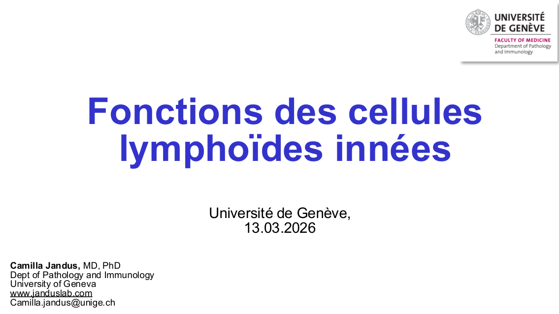Fonction des cellules lymphoïdes innées page 1