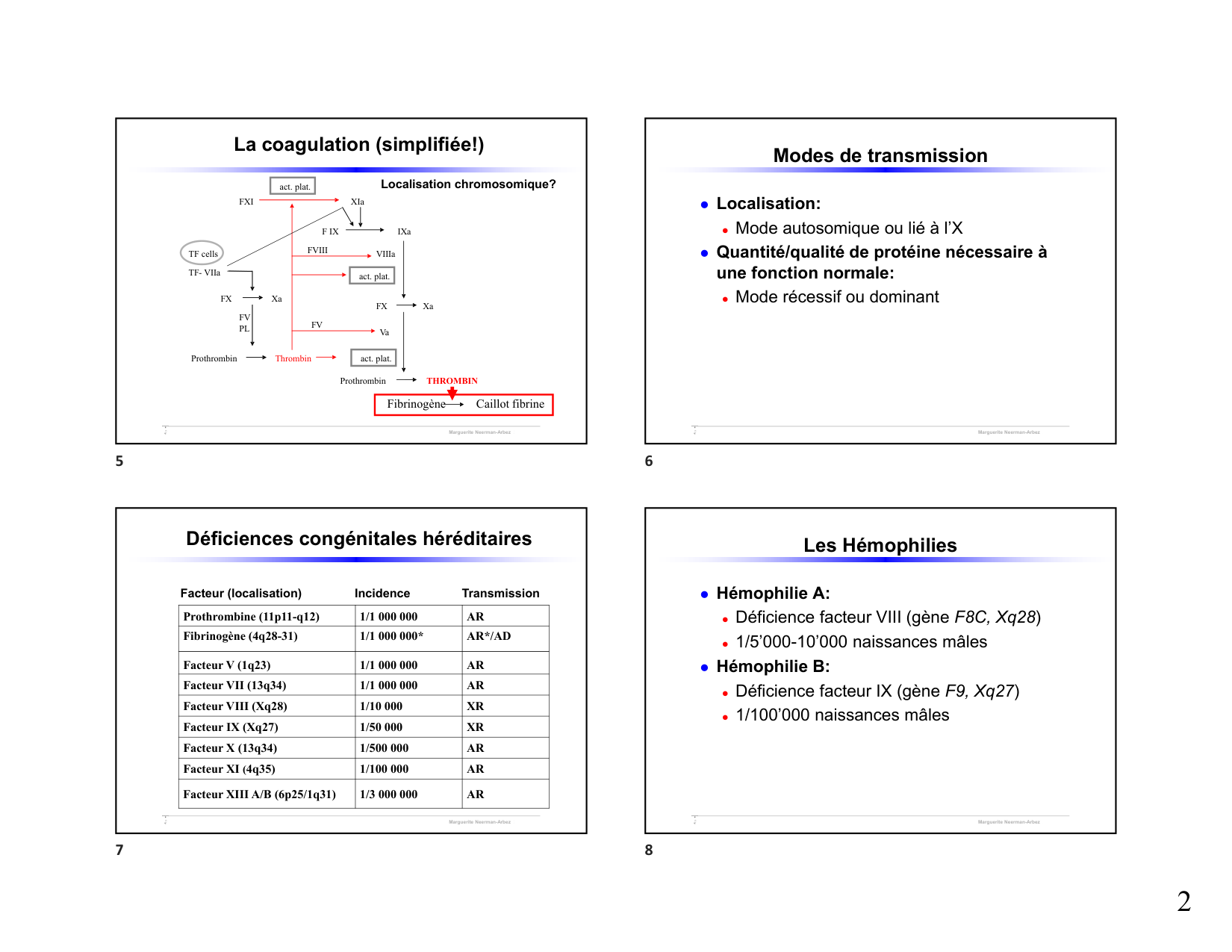 Hémophilie étudiants 2026 page 2