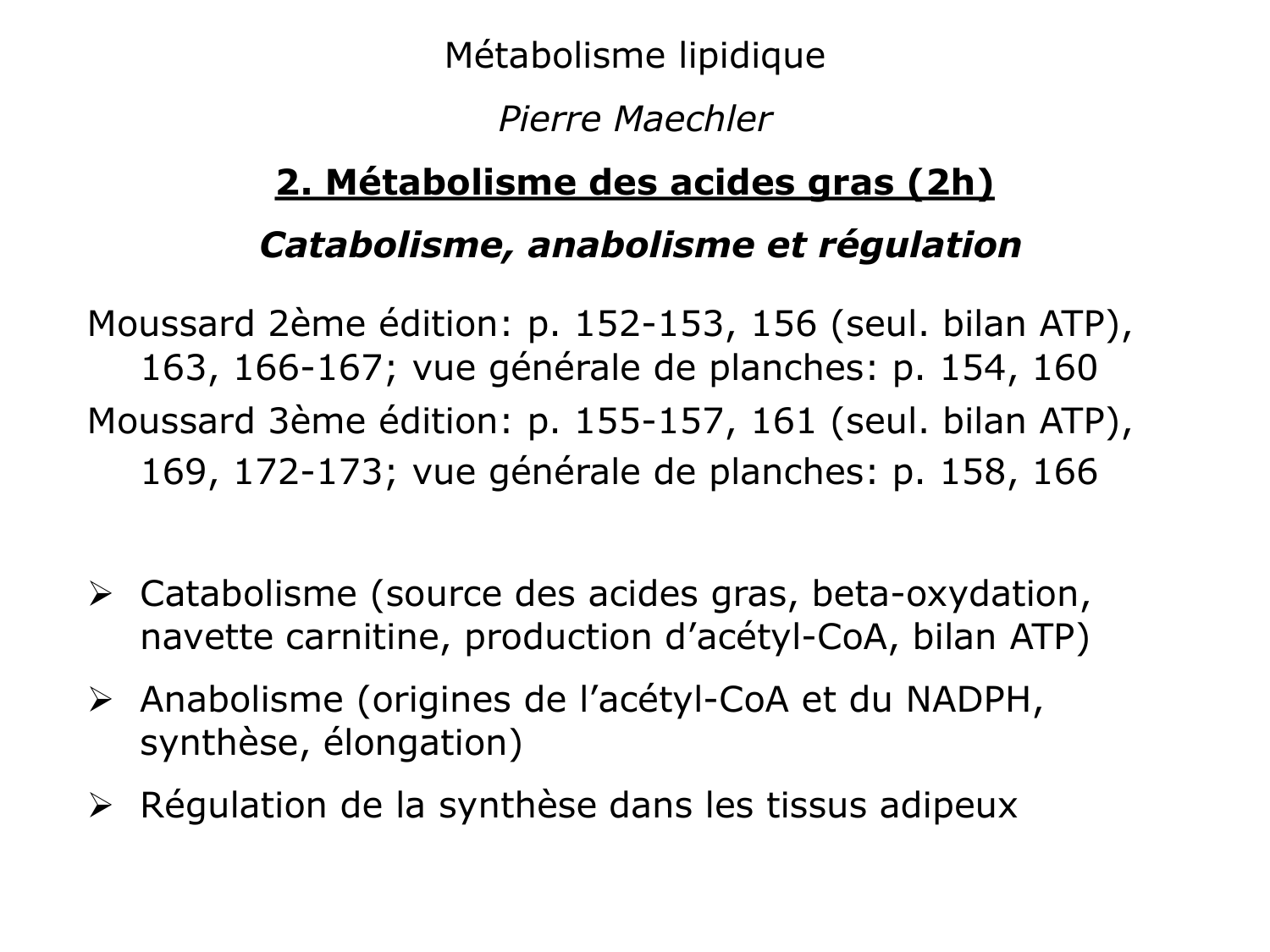 2. Métabolisme des acides gras page 2