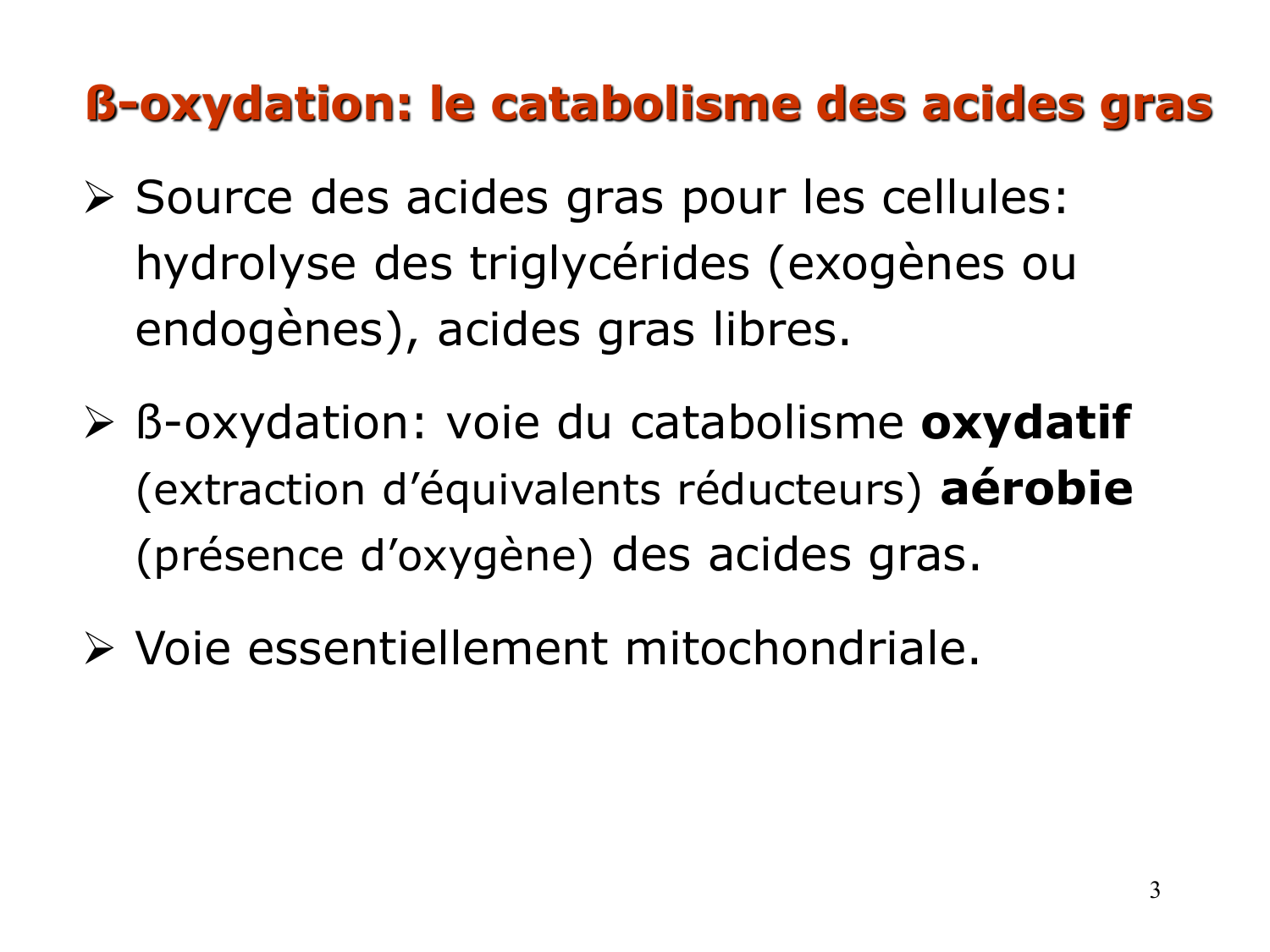 2. Métabolisme des acides gras page 3