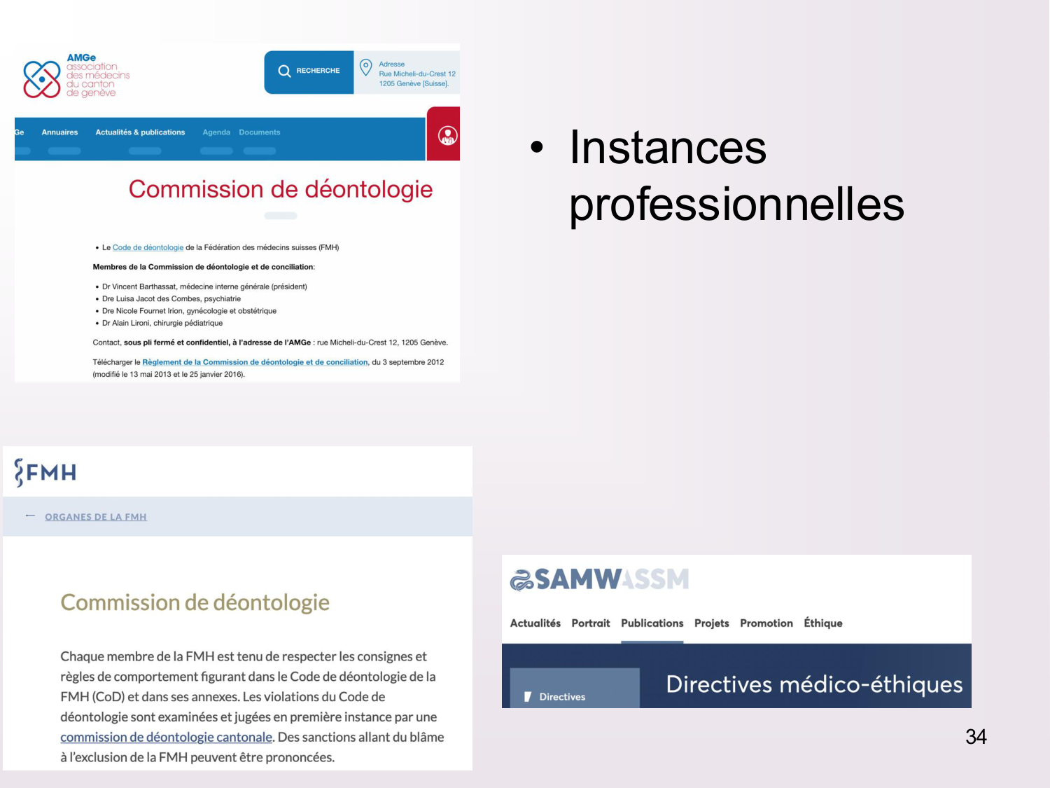 Dimensions éthiques et déontologiques de la décision médicale page 34