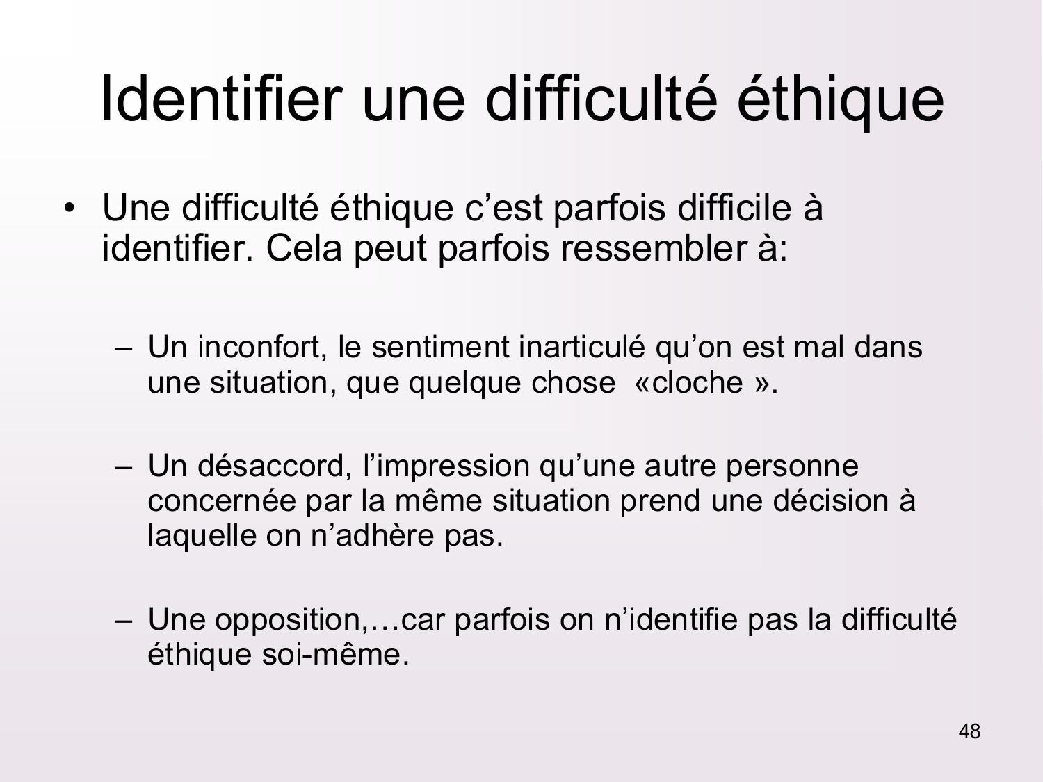 Dimensions éthiques et déontologiques de la décision médicale page 48