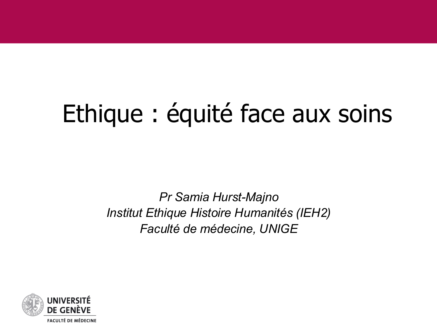 Equité et accès aux soins page 1