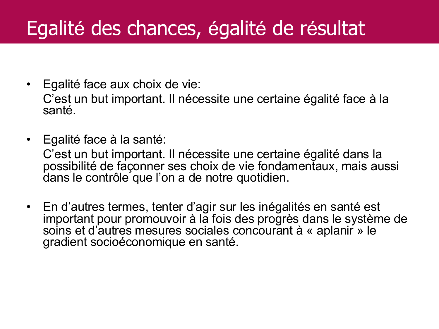 Equité et accès aux soins page 65