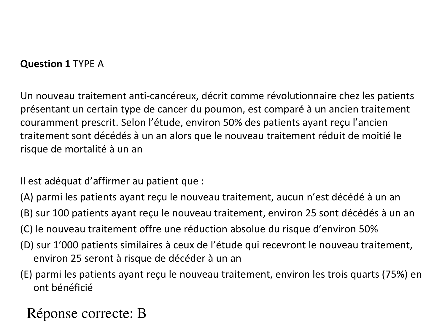 La décision médicale synthèse 2025 qcm avec réponses eh page 55